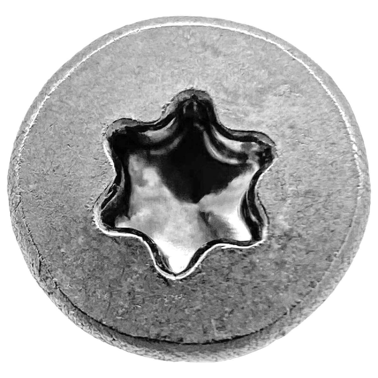 #9 Silver Star Stainless Steel TRIM HEAD Screw Torx/Star Head - Stainless Steel TRIM HEAD Wood Screws