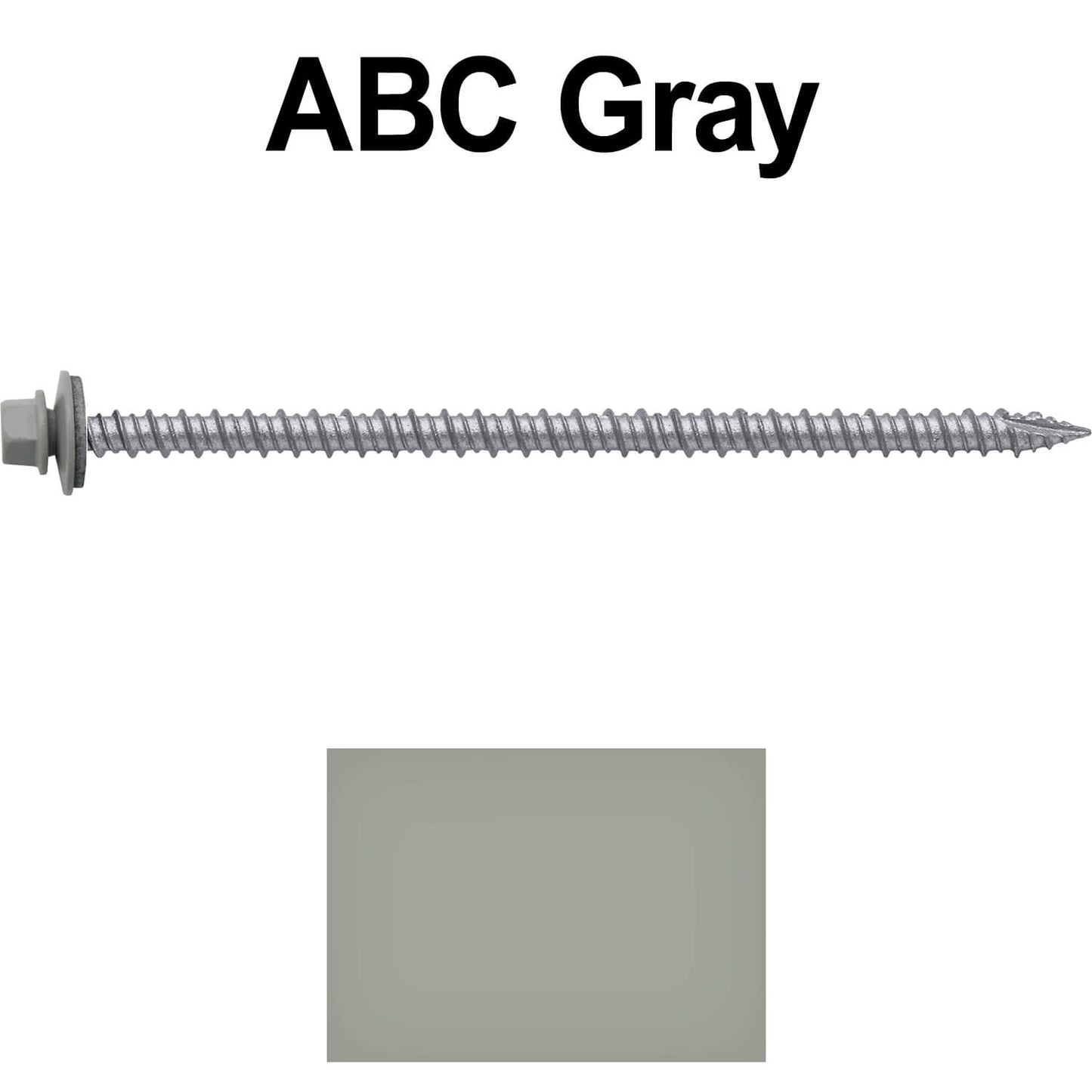 #10 x 4" Metal ROOFING SCREWS - Hex Washer Head - Self starting/self tapping - EPDM washer. Colored head.