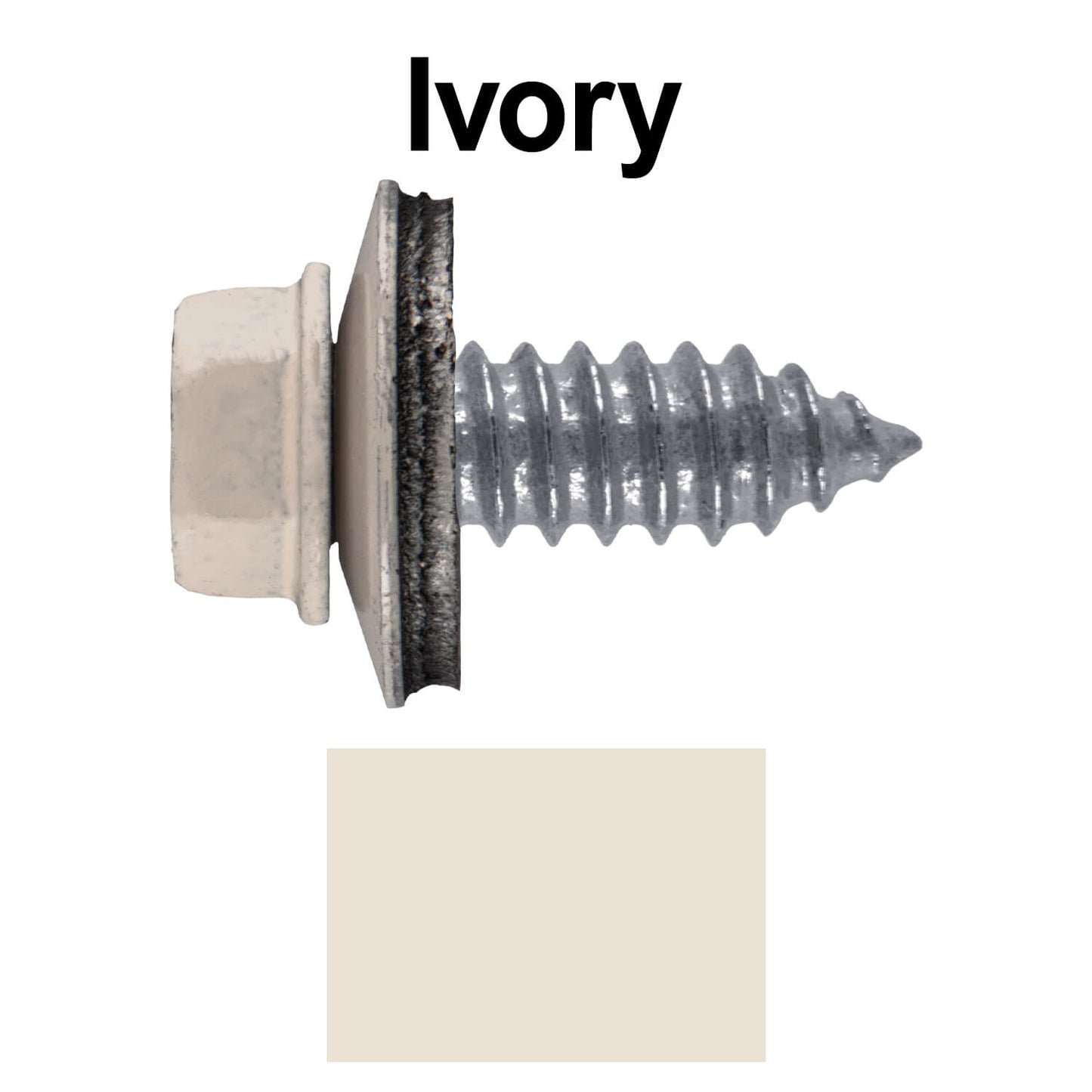 17 x 3/4" Metal Roofing Screws - Metal Panel to Metal Purlins and Recovery Screws - Hex Washer Head - EPDM washer.