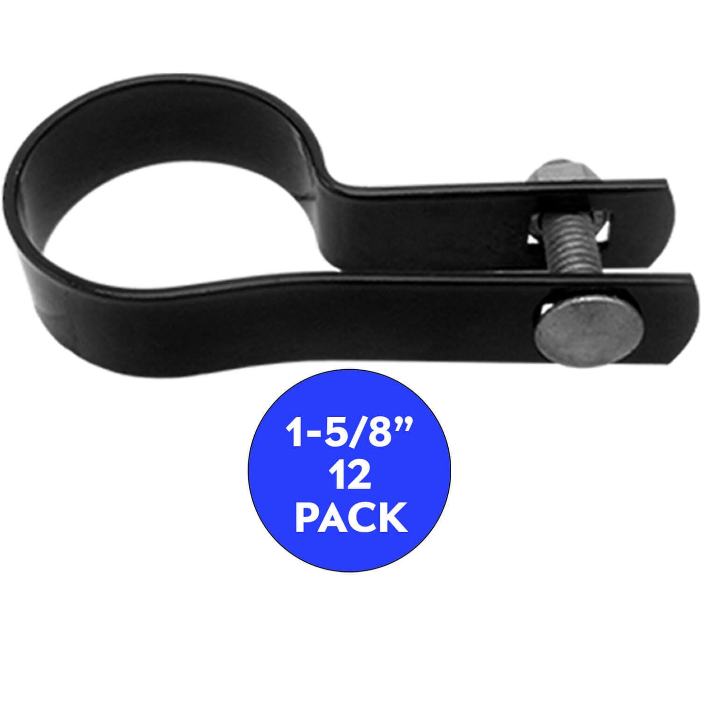 Tension Bands for Chain Link Fence - BLACK Powder Coated Chain Link Tension Band