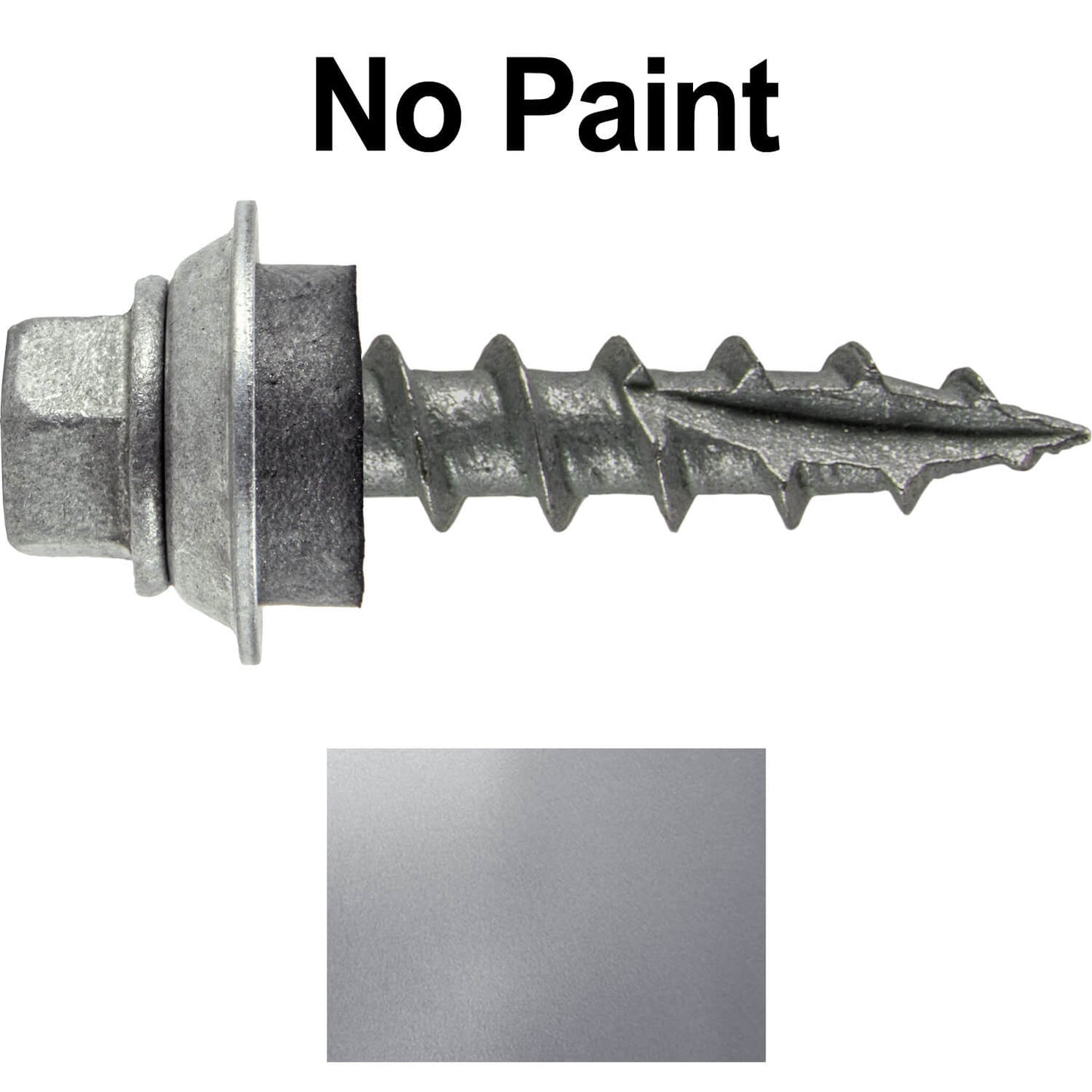 12 X 1" Metal Roofing Screws For OSB and Plywood - Galvanized Metal to Wood Type 17 Tip - 1/4" Hex Head - Assembled EPDM Washer