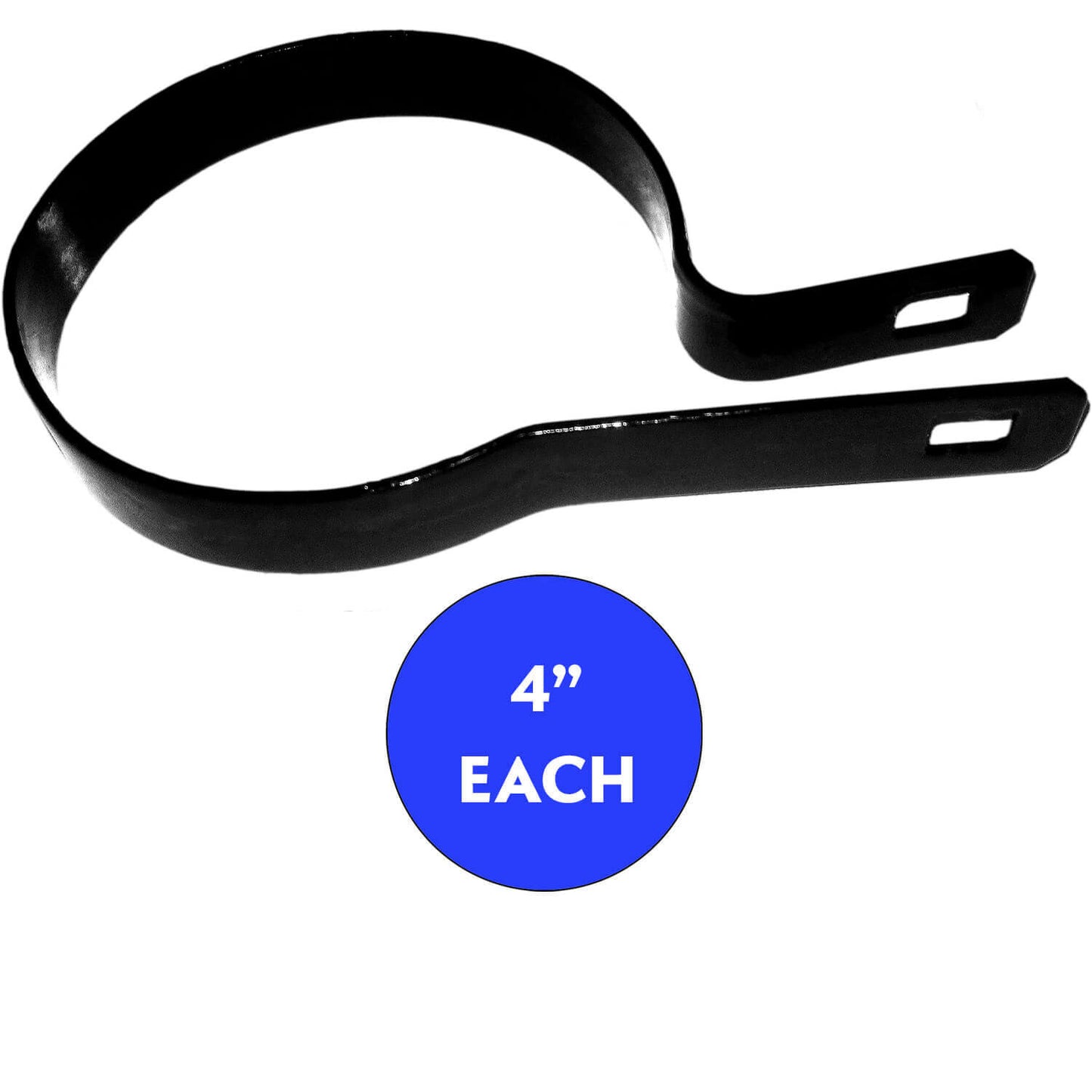 Tension Bands for Chain Link Fence - BLACK Powder Coated Chain Link Tension Band