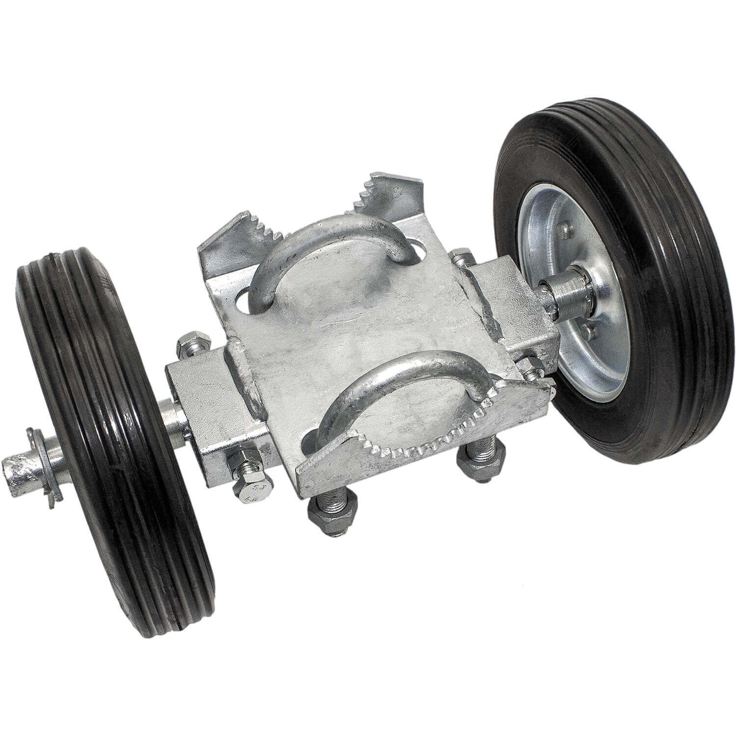 Gate Wheel Carriers for Chain Link Fence Rolling/Sliding Gates. Various Styles and Widths, Hard Rubber Wheels and Pneumatic Rubber Wheels