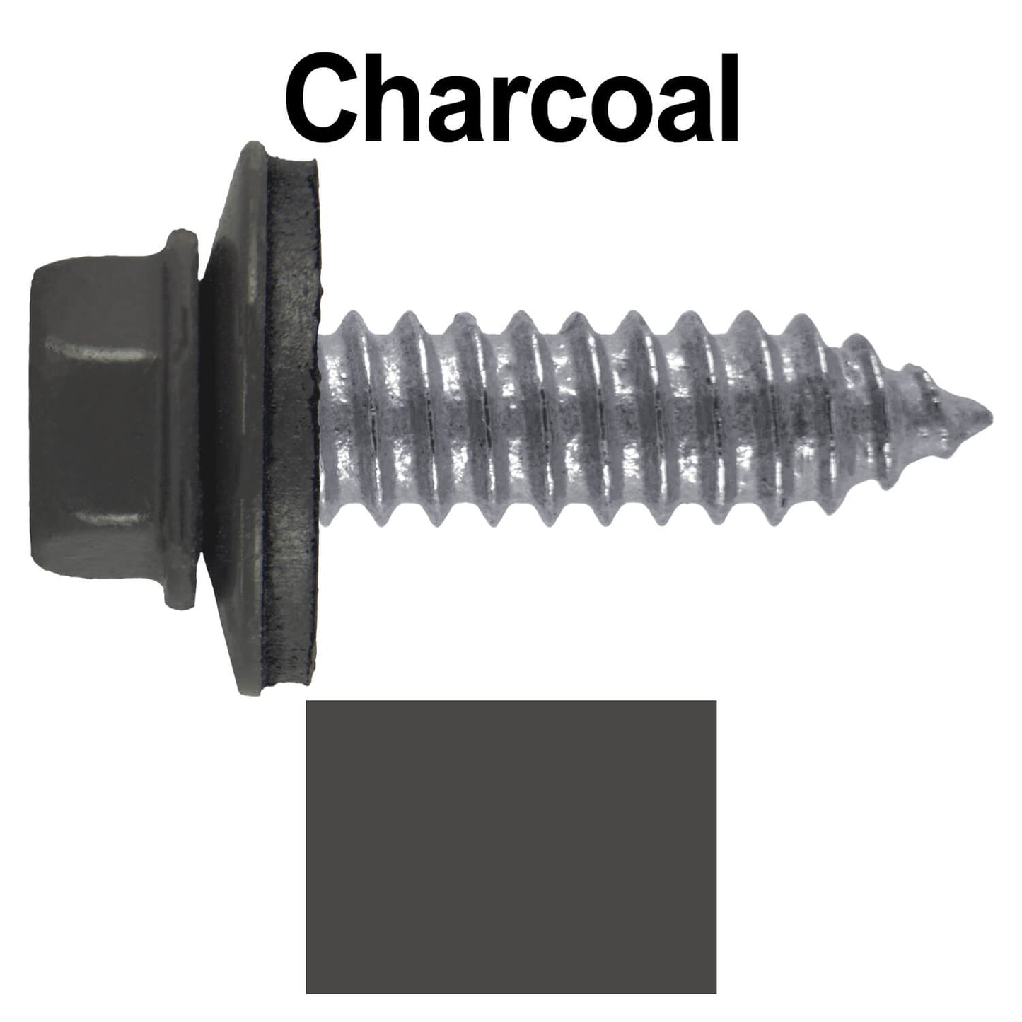 17 x 1" Metal Roofing Screws - Metal Panel to Metal Purlins and Recovery Screws - Hex Washer Head - EPDM washer.