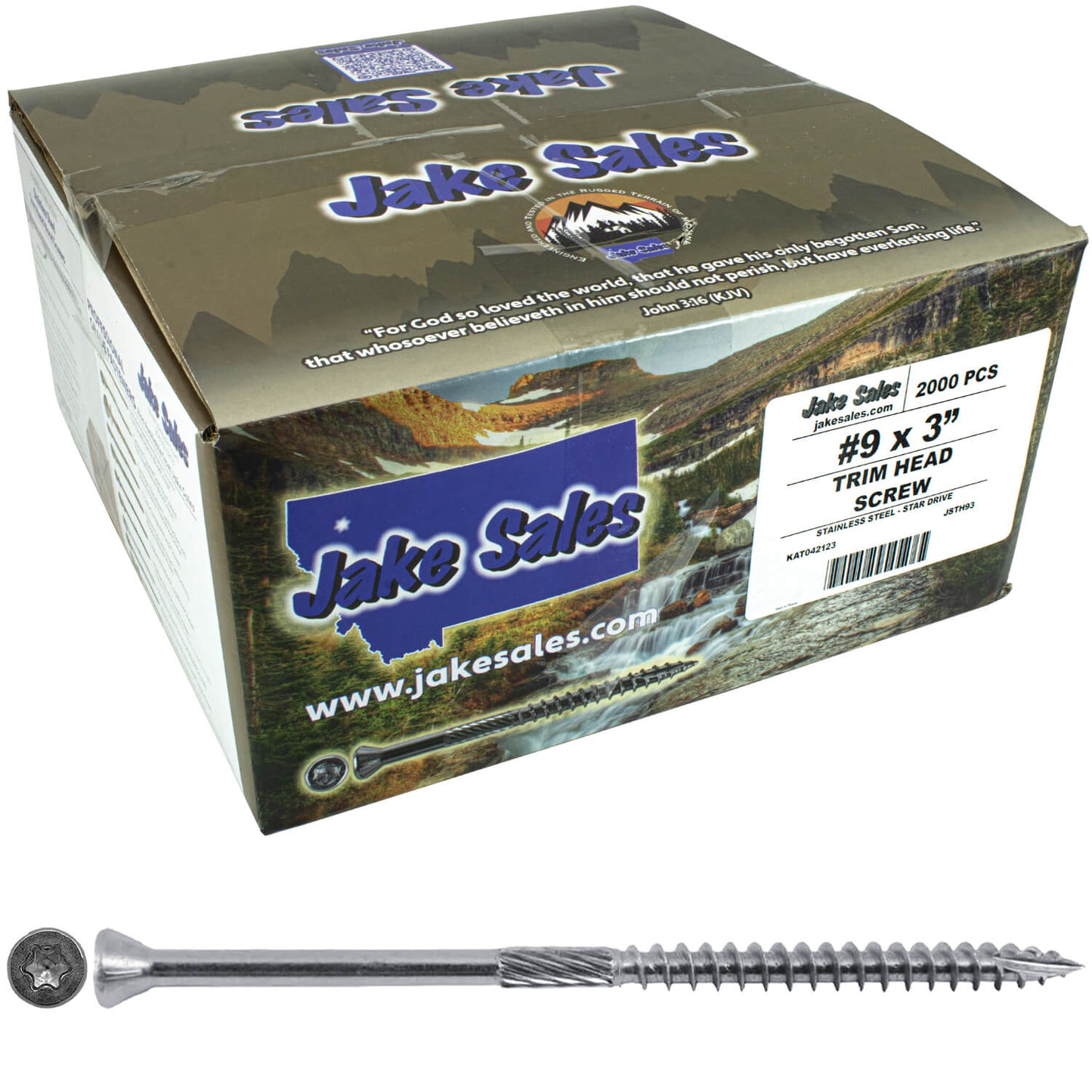 #9 Silver Star Stainless Steel TRIM HEAD Screw Torx/Star Head - Stainless Steel TRIM HEAD Wood Screws