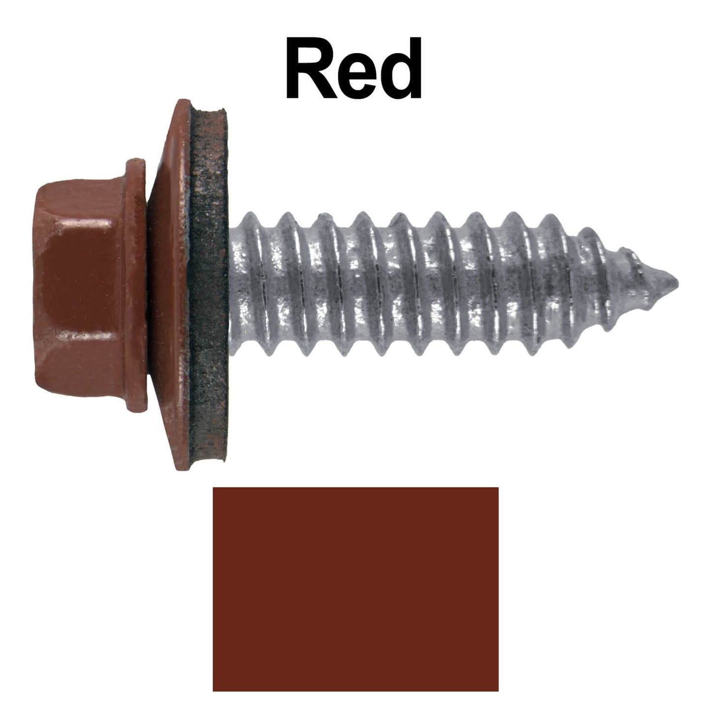 17 x 1" Metal Roofing Screws - Metal Panel to Metal Purlins and Recovery Screws - Hex Washer Head - EPDM washer.