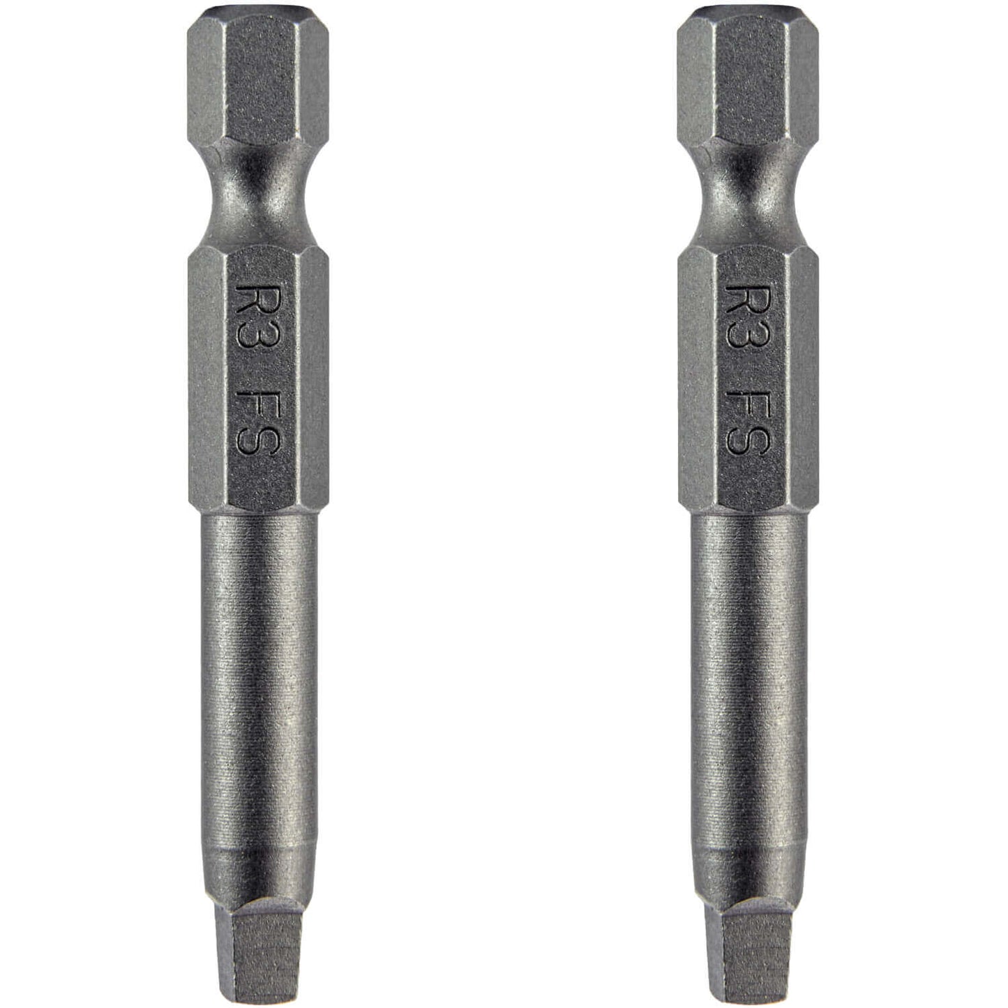 SQUARE BIT DRIVERS: 2 inch - #1, #2, #3 Robertson (R1/R2) - Quick-Change Shank