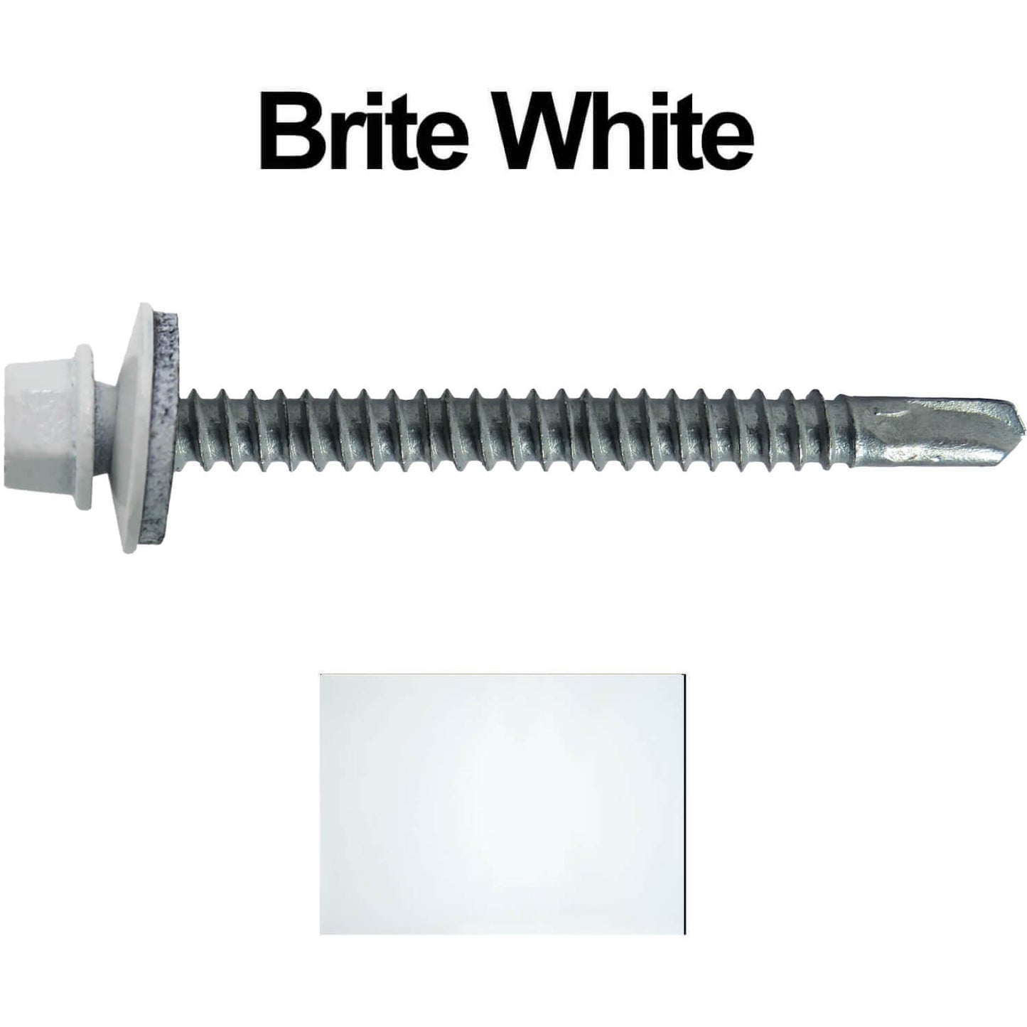 #12 X 3" Metal to Metal Type #3 Roofing Screws - Hex Washer Head - Self starting/self tapping - 5/8" EPDM washer. Colored head.