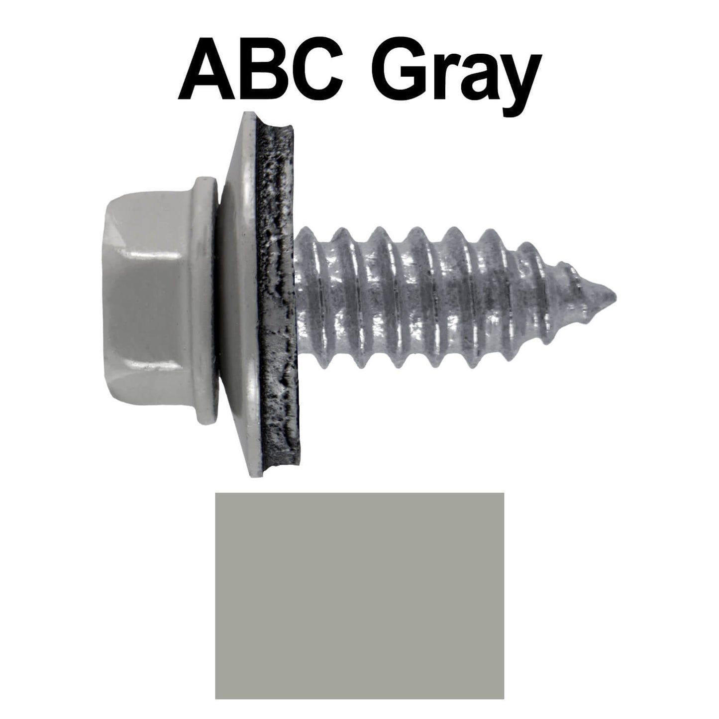 17 x 3/4" Metal Roofing Screws - Metal Panel to Metal Purlins and Recovery Screws - Hex Washer Head - EPDM washer.