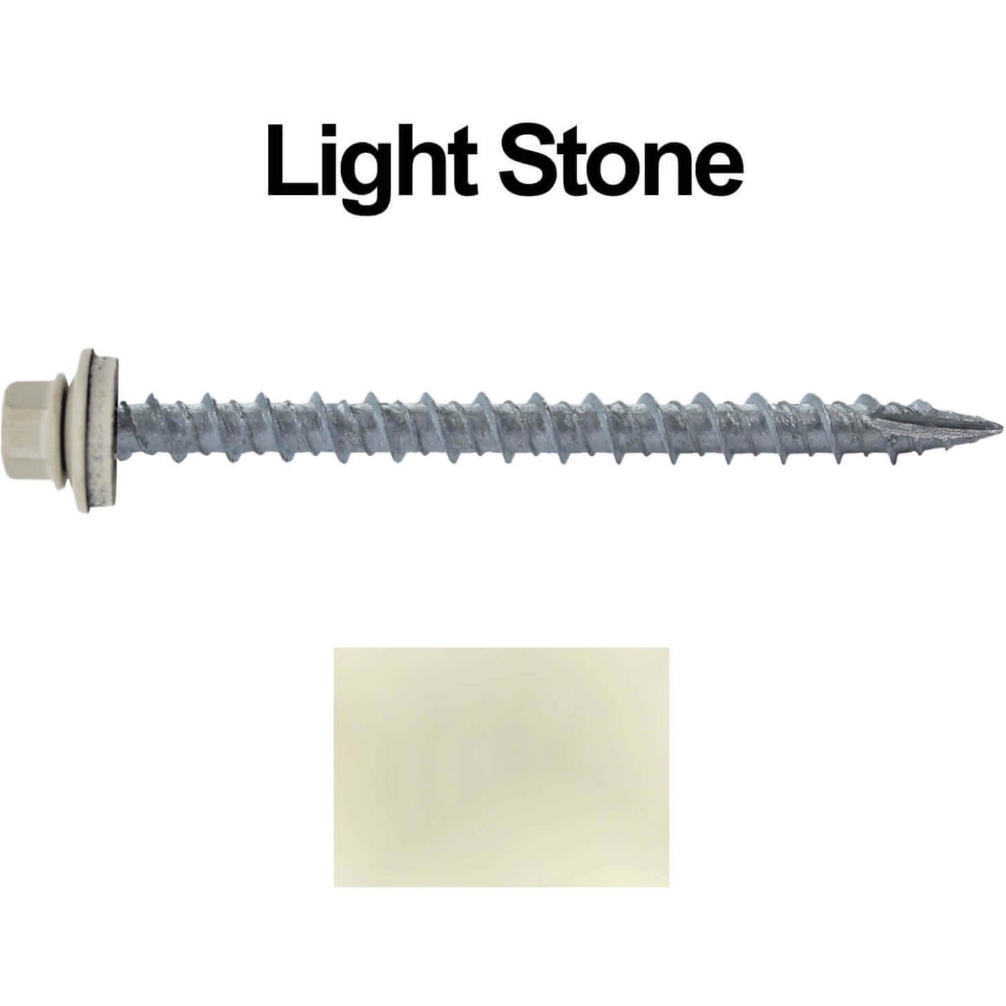 #10 x 2-1/2" Metal ROOFING SCREWS - Hex Washer Head - Self starting/self tapping - EPDM washer. Colored head.