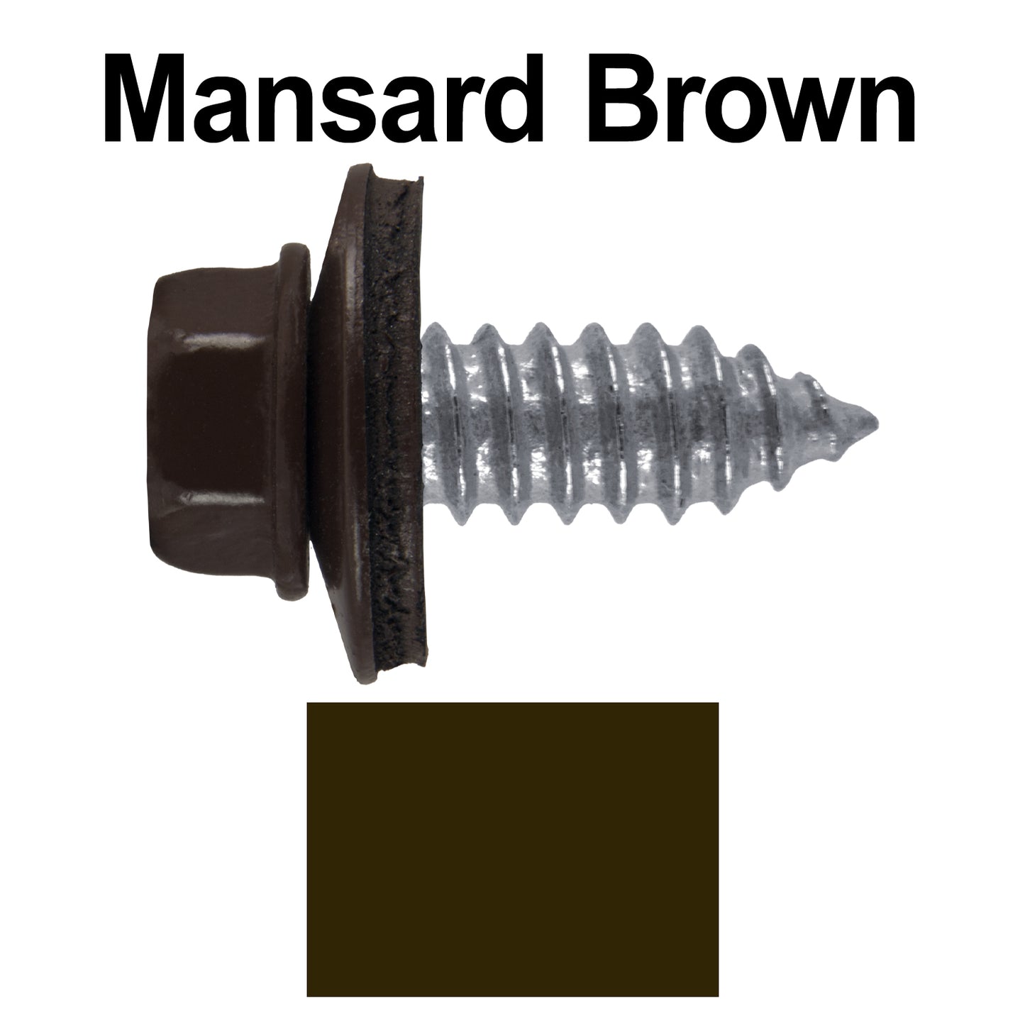 17 x 3/4" Metal Roofing Screws - Metal Panel to Metal Purlins and Recovery Screws - Hex Washer Head - EPDM washer.