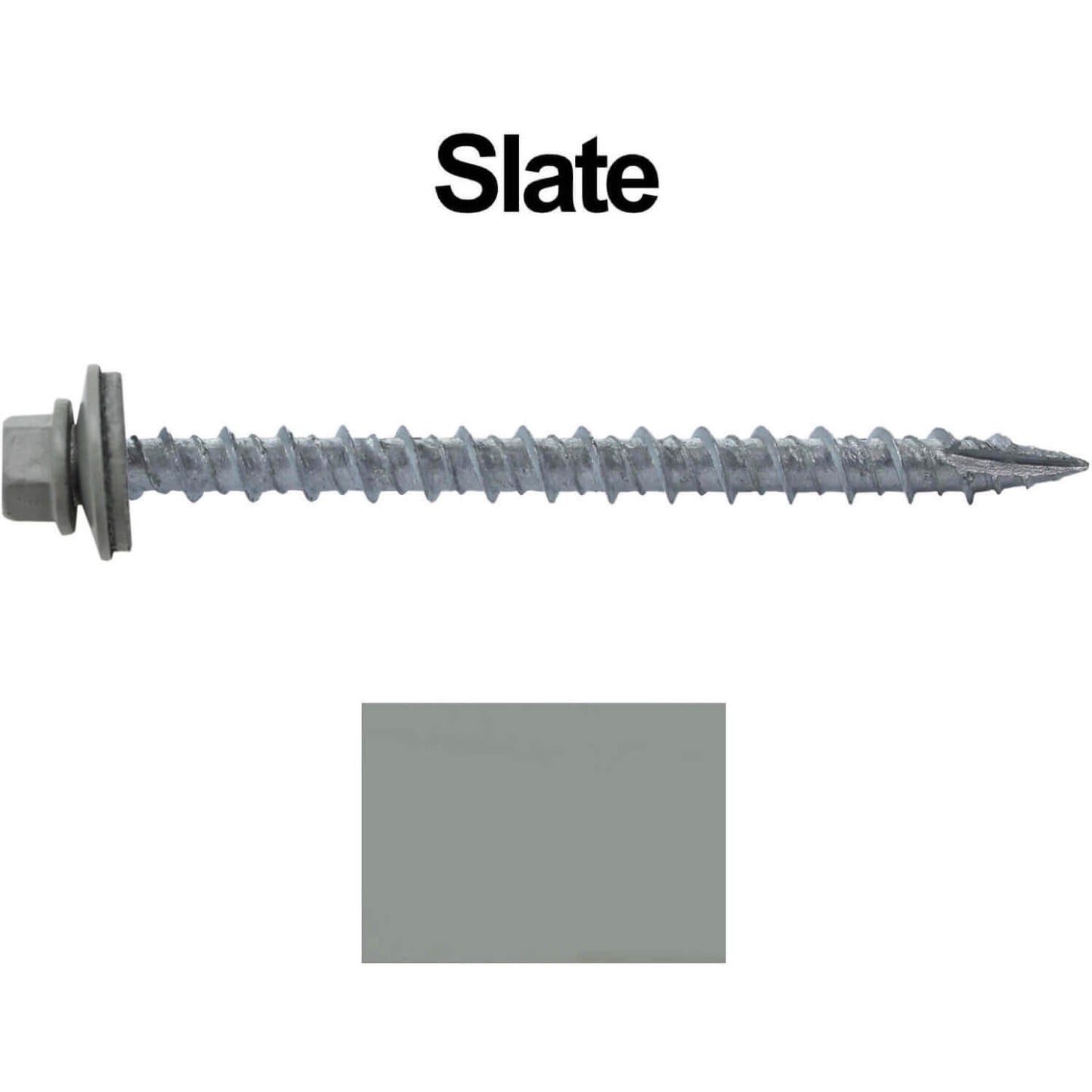 #10 x 2-1/2" Metal ROOFING SCREWS - Hex Washer Head - Self starting/self tapping - EPDM washer. Colored head.