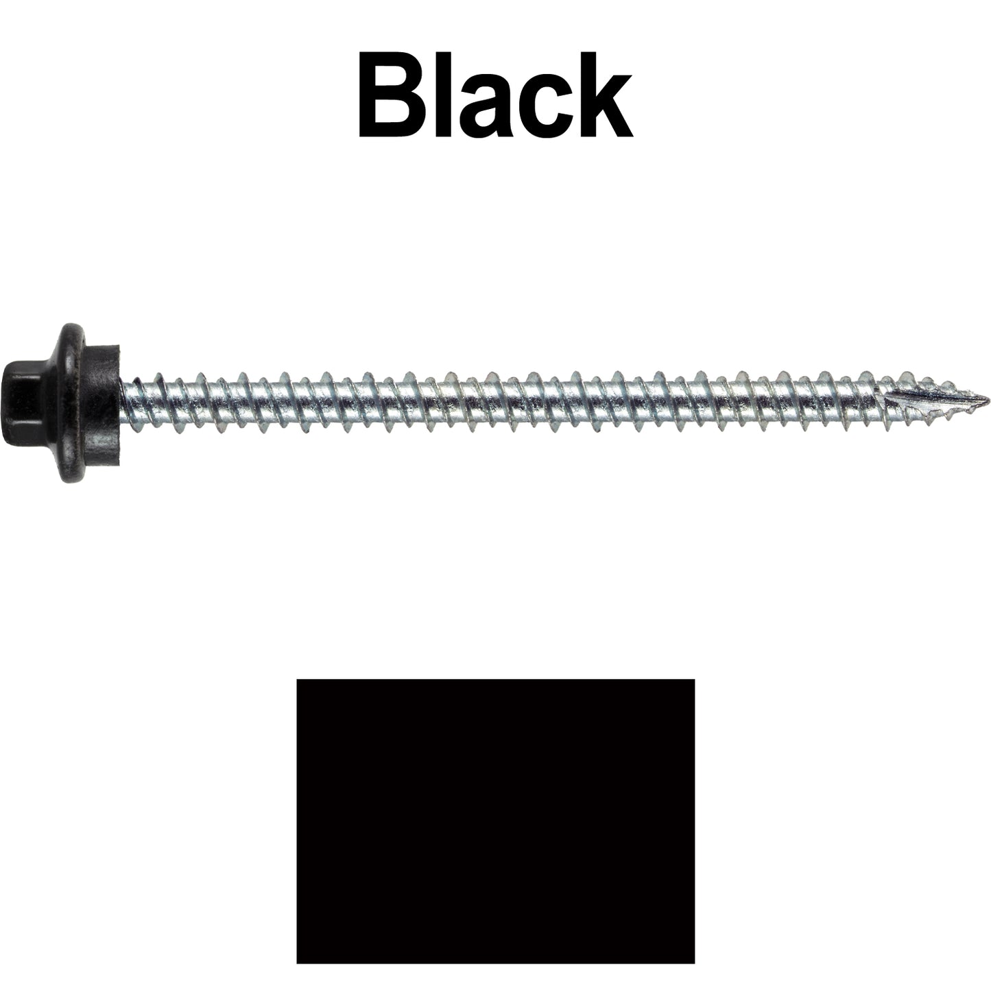 10 x 3” - STAINLESS HEX / ZINC Sheet Metal Roof Screw. Self starting metal to wood siding screws. EPDM washer. Colored head.