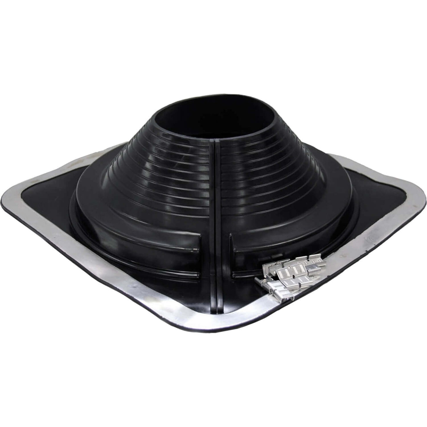 BLACK SQUARE BASE COMBO PIPE FLASHING BOOT: EPDM Square Base Flexible Pipe Flashing
