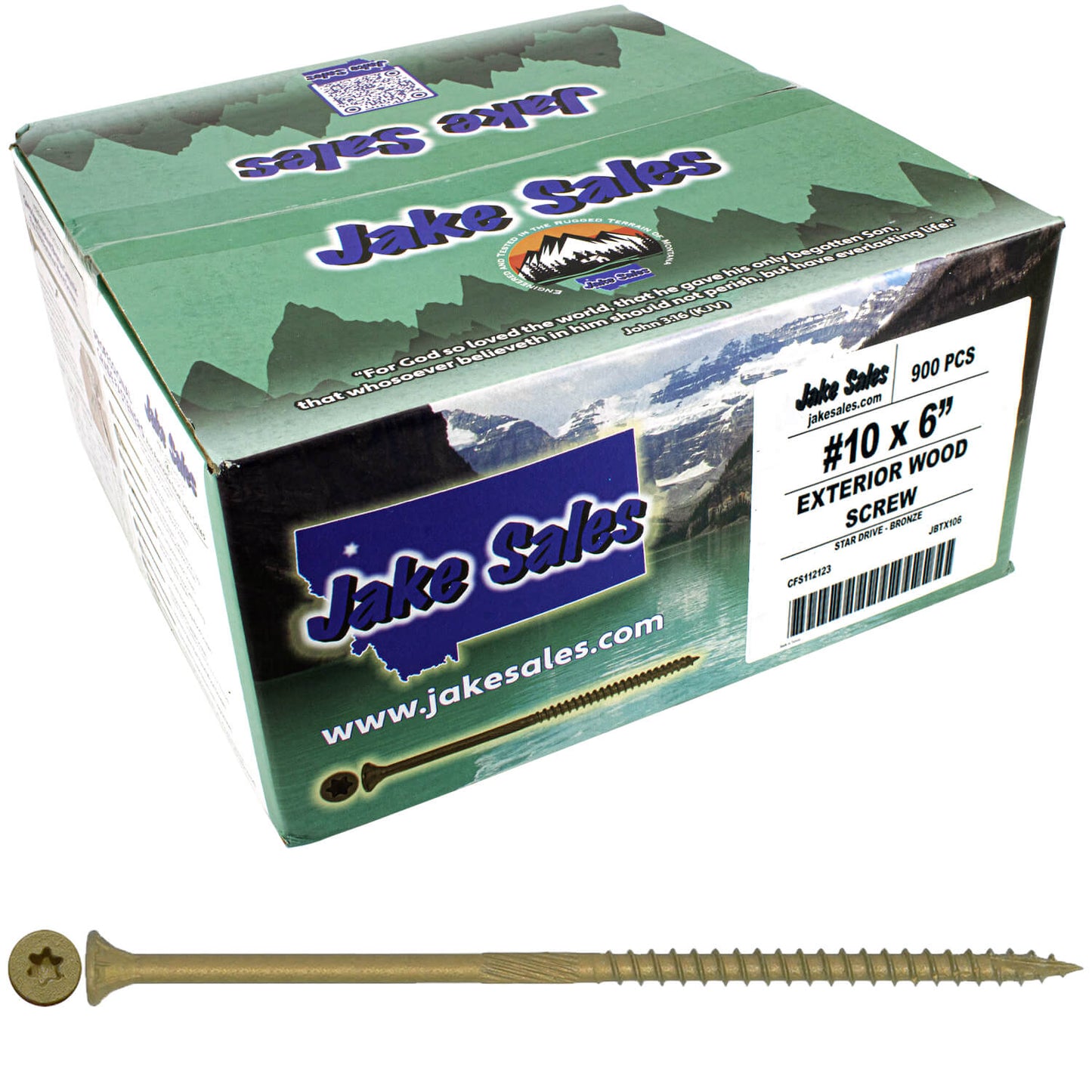 #10 Bronze Exterior Coated Wood Screw Torx/Star Drive Head - Multipurpose Exterior Coated Torx/Star Drive Wood Screws