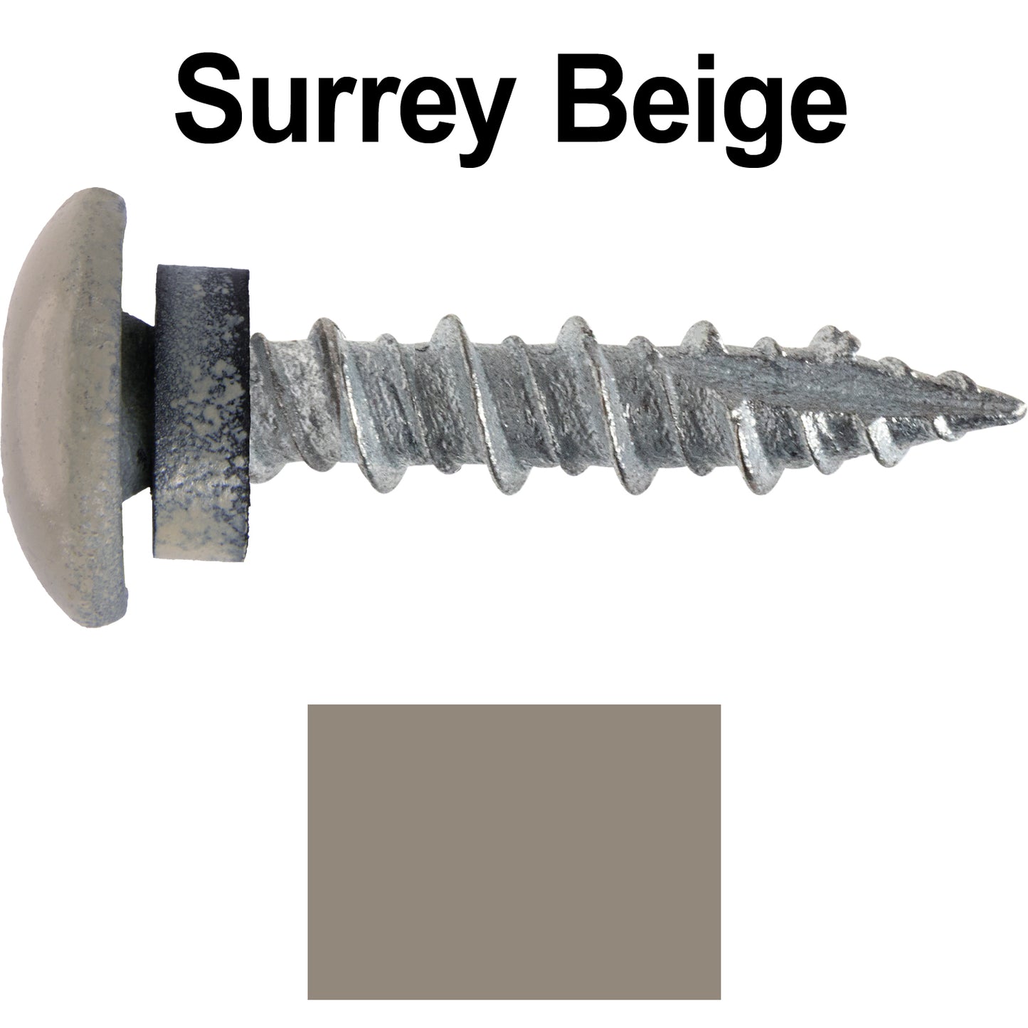 10 X 1" - LOW PROFILE Star Head Roofing Screws - HI-LO Thread - Metal To Wood - T25 Torx Drive Head - EPDM washer.