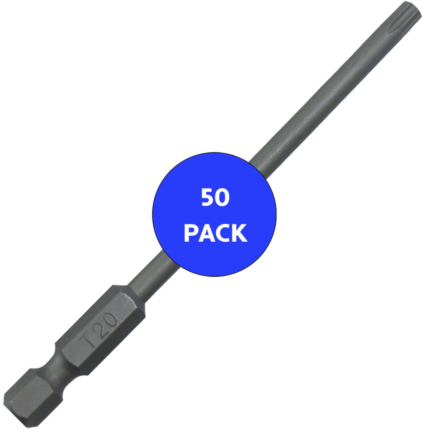 T20 (T-20) Torx/Star Driver Bit - Color Coded Torx/Star Drive Quick Change Shank Bit for Screws and Fasteners Requiring T20 (T-20)
