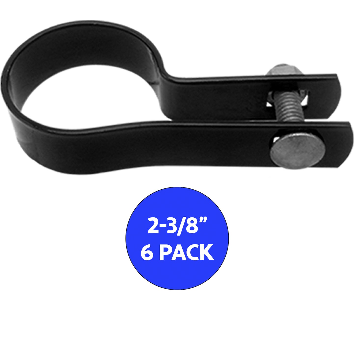Tension Bands for Chain Link Fence - BLACK Powder Coated Chain Link Tension Band