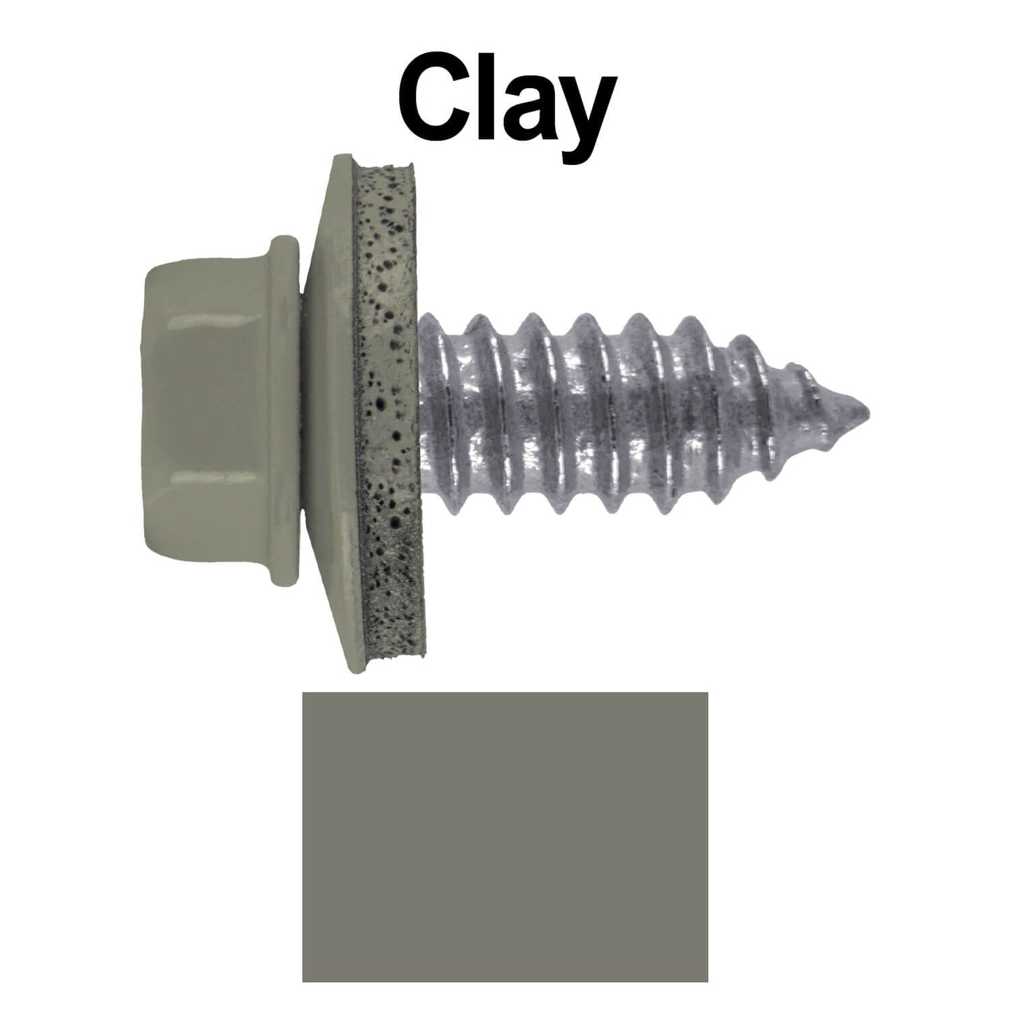17 x 3/4" Metal Roofing Screws - Metal Panel to Metal Purlins and Recovery Screws - Hex Washer Head - EPDM washer.