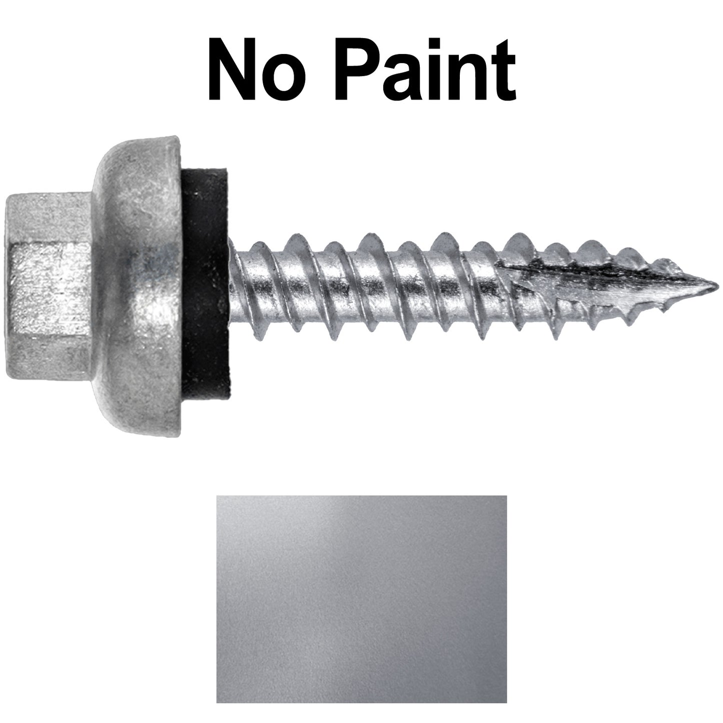 #10 X 1" HI-LO Zinc Aluminum Cap Metal Roofing Screws - Hex Washer Head - Self starting/self tapping - EPDM washer. Colored head.