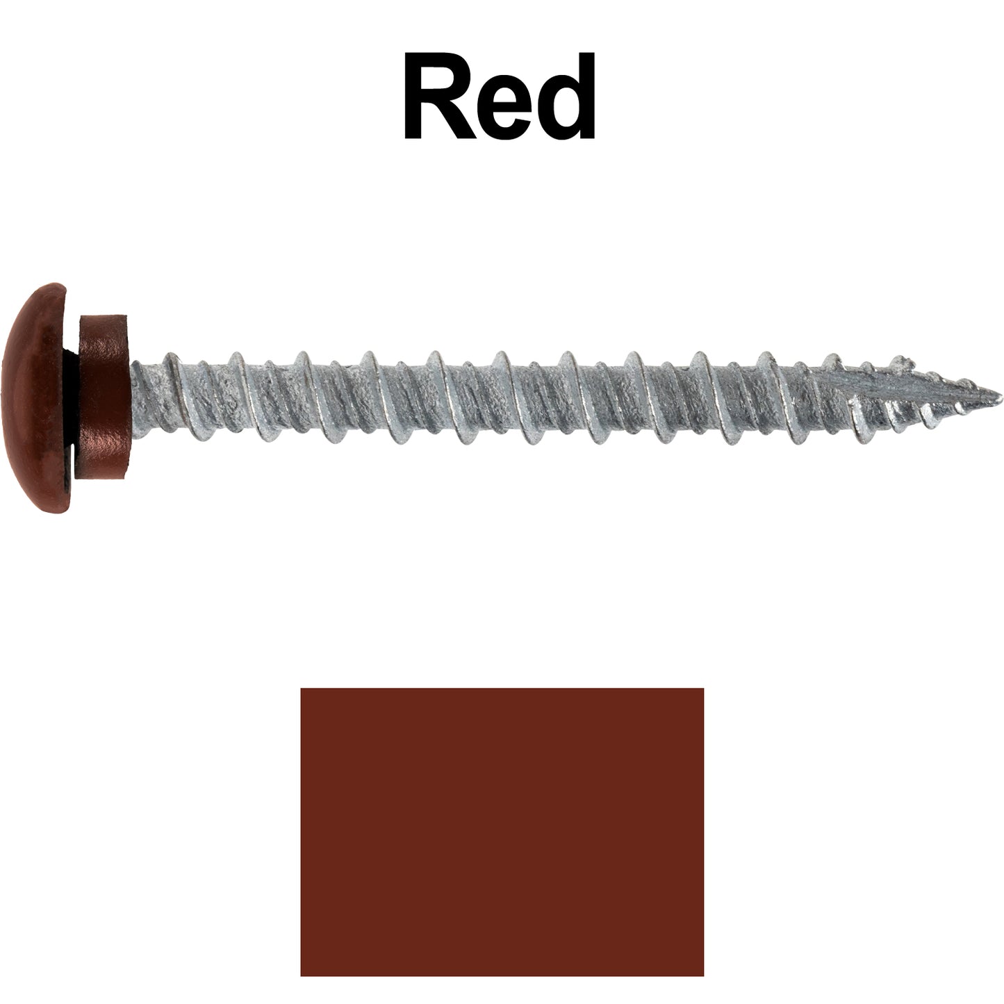 10 x 2" LOW PROFILE Star Head Roofing Screws - HI-LO Thread - Metal To Wood - T25 Torx Drive Head - EPDM washer.