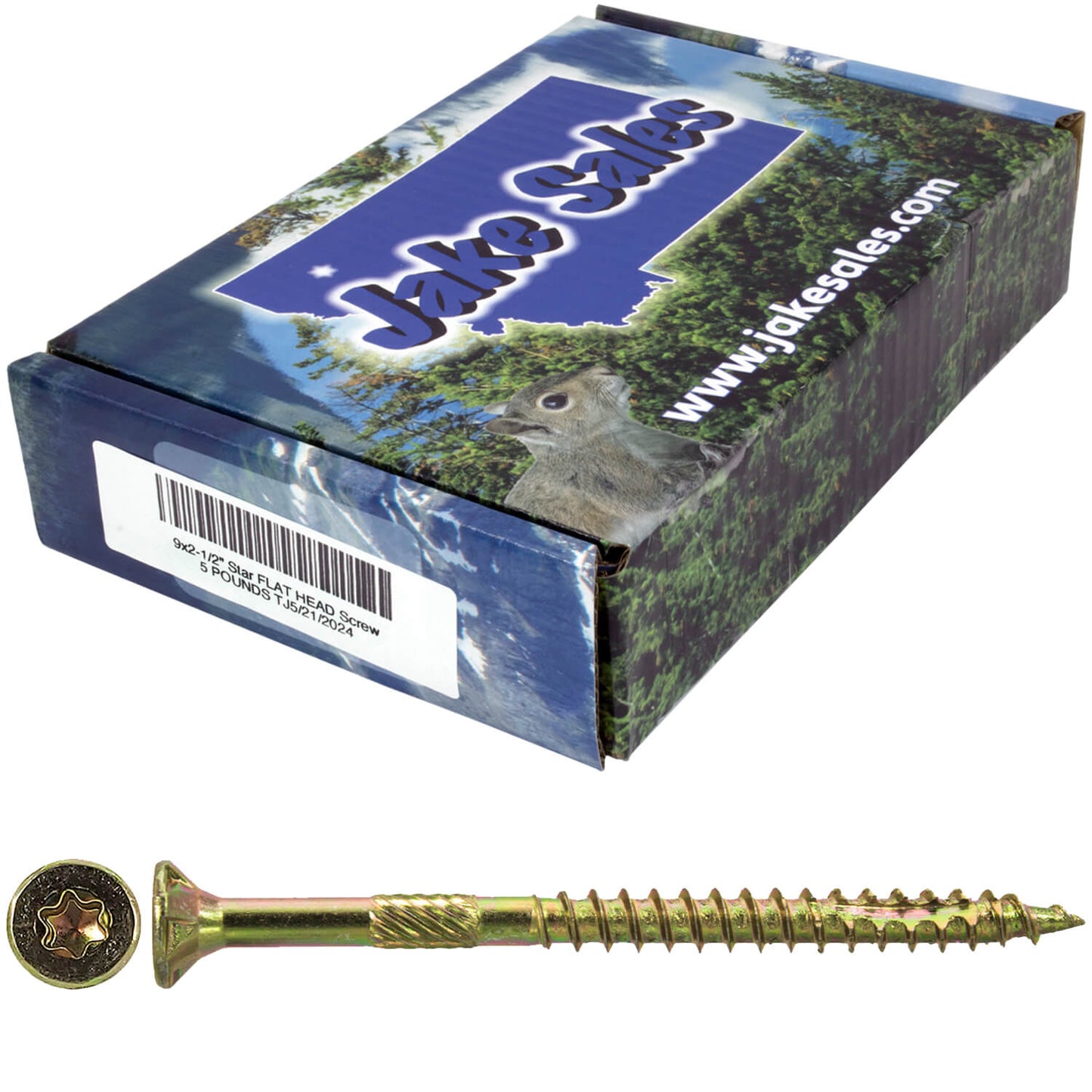 #9 Yellow Zinc Coated General Purpose Wood Screws. Torx/Star Drive Head - Multipurpose Torx/Star Drive Wood Screws