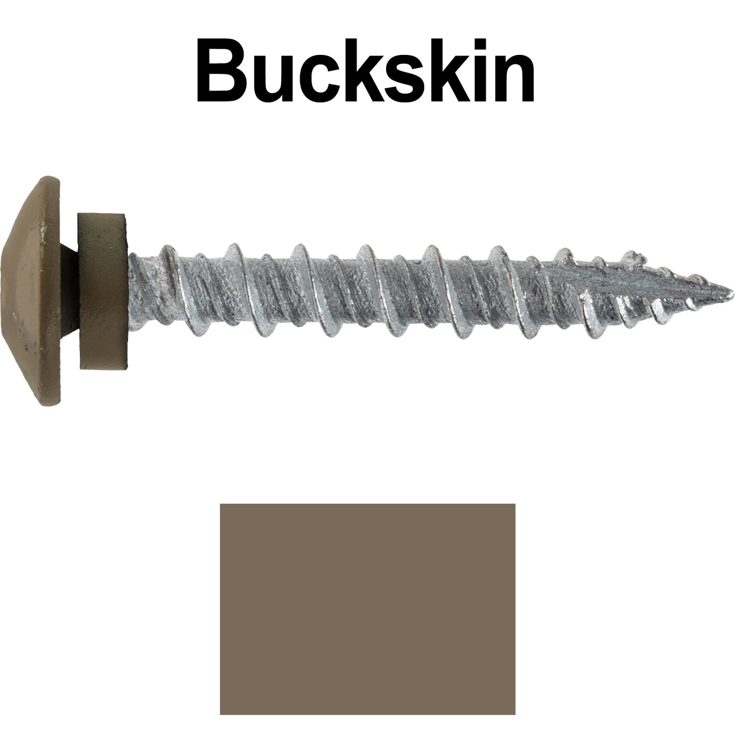 10 x 1-1/2” LOW PROFILE Star Head Roofing Screws - HI-LO Thread - Metal To Wood - T25 Torx Drive Head - EPDM washer