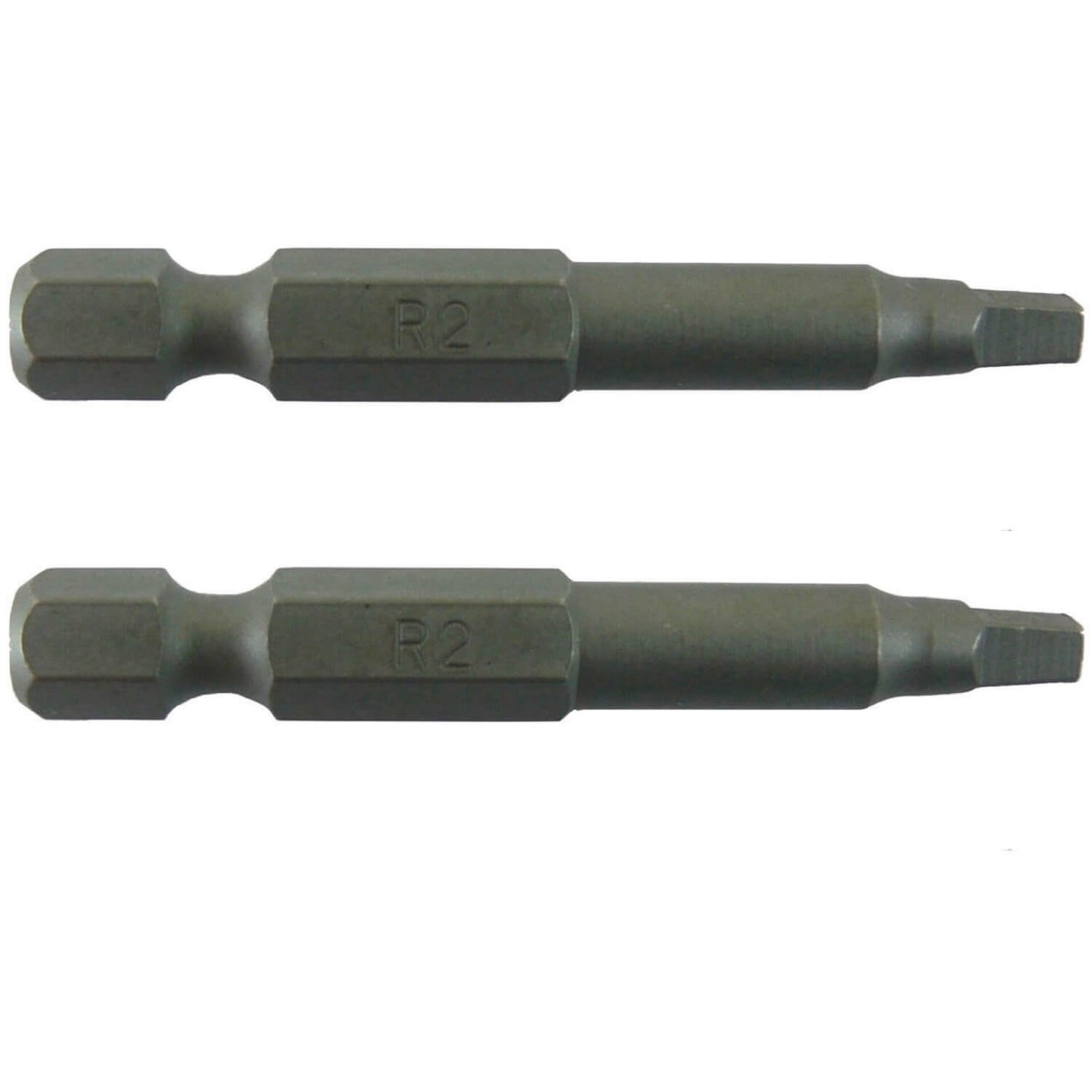 SQUARE BIT DRIVERS: 2 inch - #1, #2, #3 Robertson (R1/R2) - Quick-Change Shank