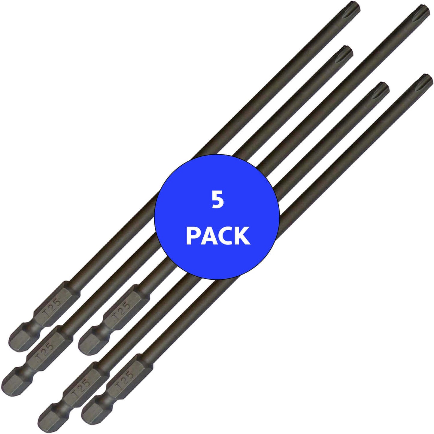T25 (T-25) Torx/Star Driver Bit - Color Coded Torx/Star Drive Quick Change Shank Bit for Screws and Fasteners Requiring T25 (T-25) Size Bits