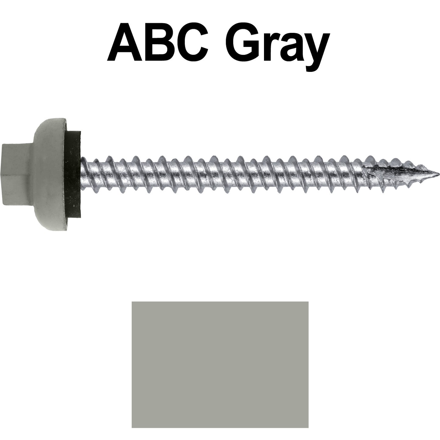 10 X 2“ HI-LO Zinc Aluminum Cap Metal Roofing Screws - Hex Washer Head - Self starting/self tapping - EPDM washer. Colored head.