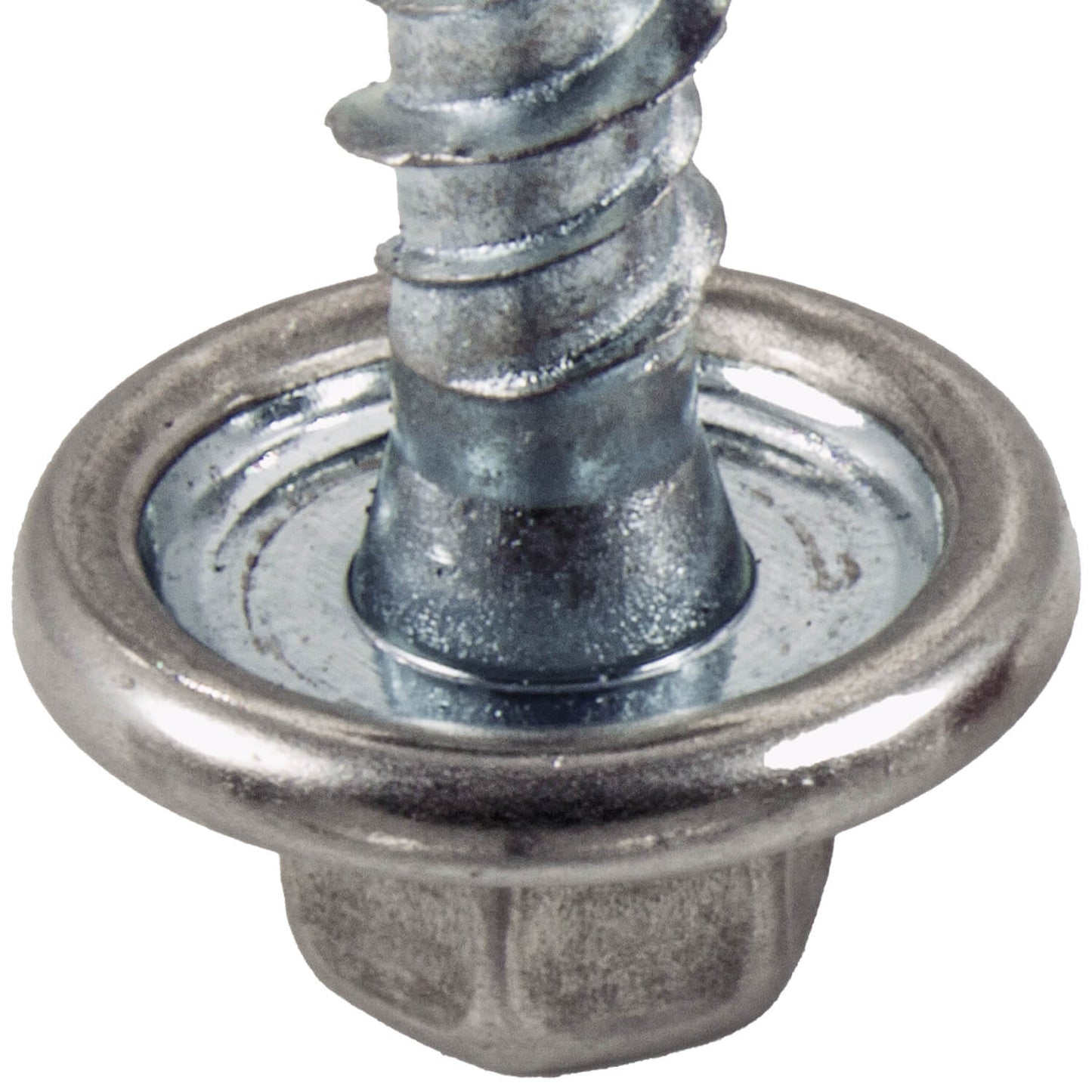 #10 x 1" Stainless Steel Mini Driller Sheet Metal Roofing Screw - Hex Washer Cap - Self starting metal to wood siding screws - EPDM washer. Colored Head.