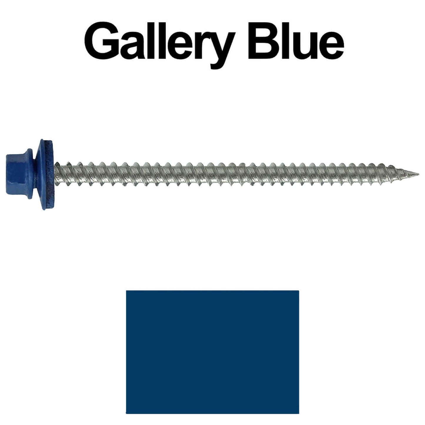 #9 x 3" Stainless Steel Metal Roofing Screws - Hex Washer Head - Self starting/self tapping - EPDM washer. Colored head.