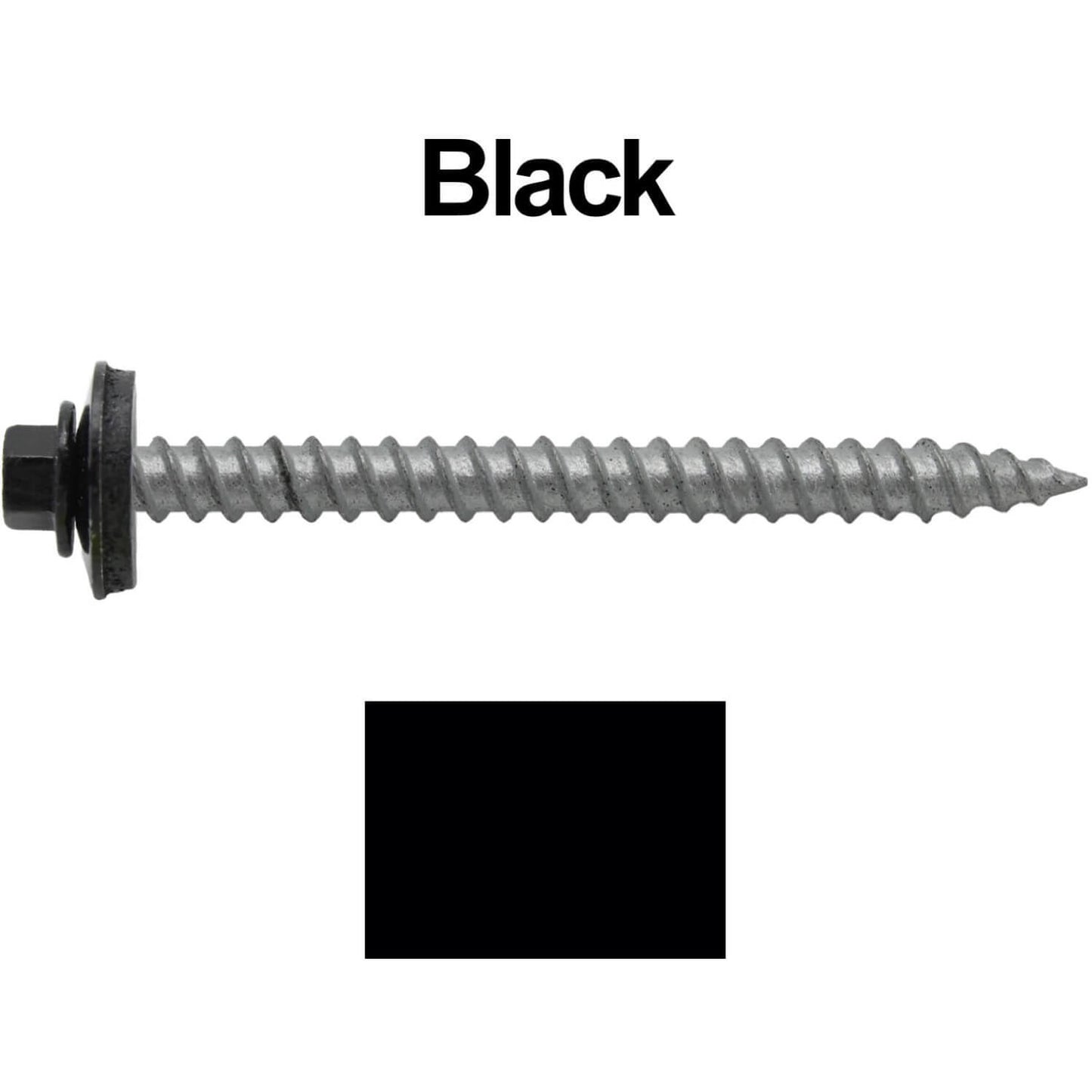 12 x 2-1/2" Metal ROOFING SCREWS - Hex Washer Head - Self starting/self tapping - EPDM washer. Colored head.