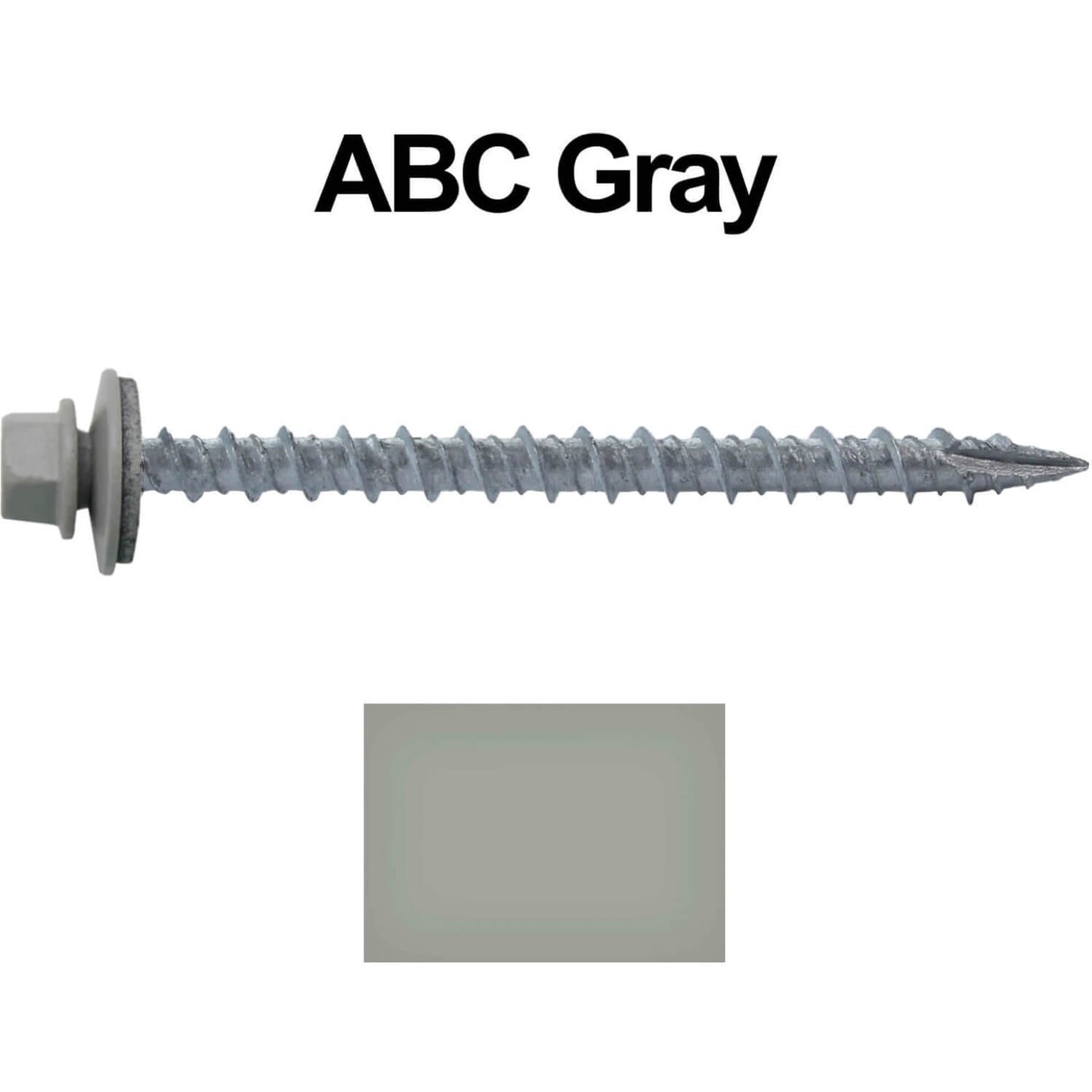 #10 x 2-1/2" Metal ROOFING SCREWS - Hex Washer Head - Self starting/self tapping - EPDM washer. Colored head.