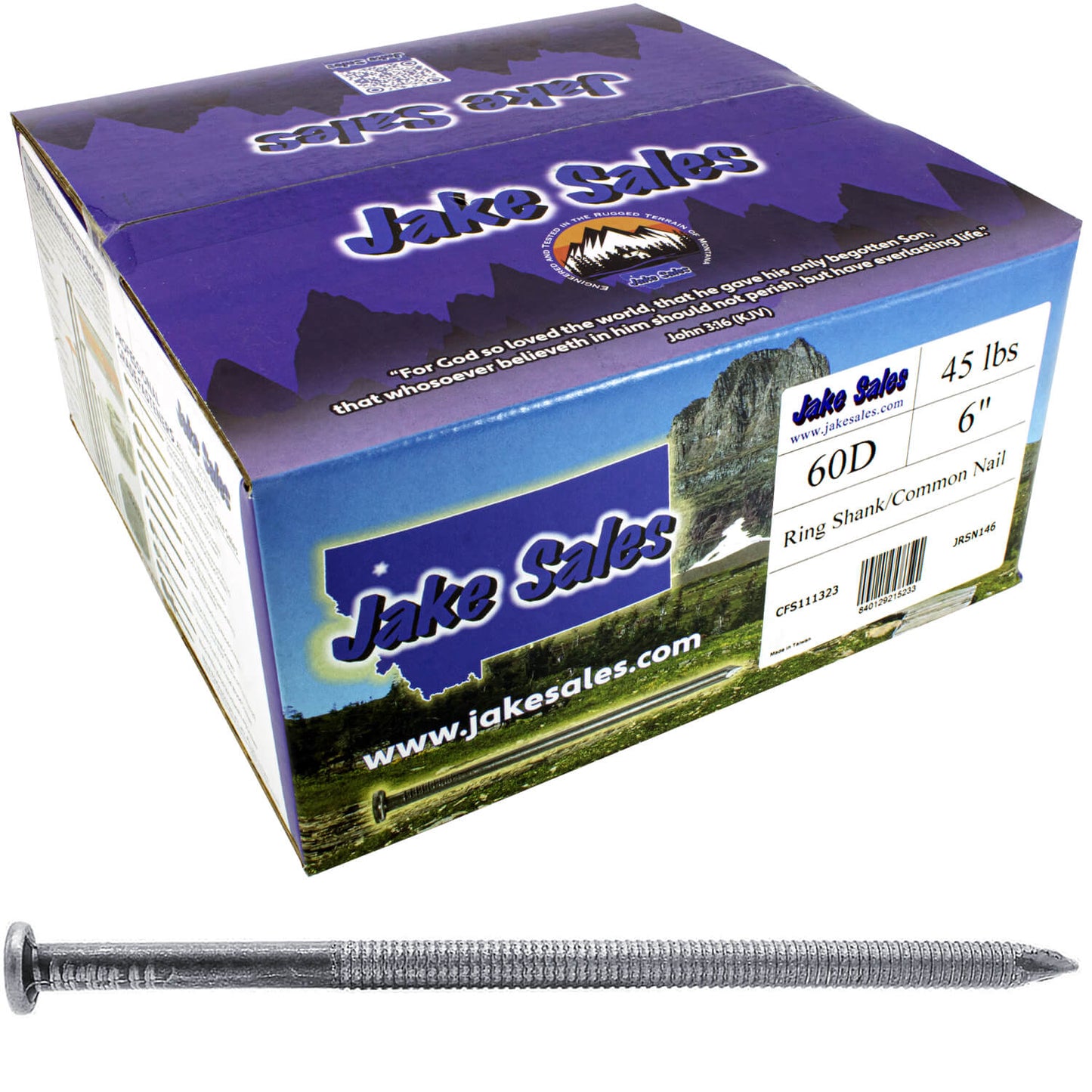 Ring Shank Common Bright and Spike Nails - Used for landscaping timbers, railroad ties, pole barns and load bearing structures