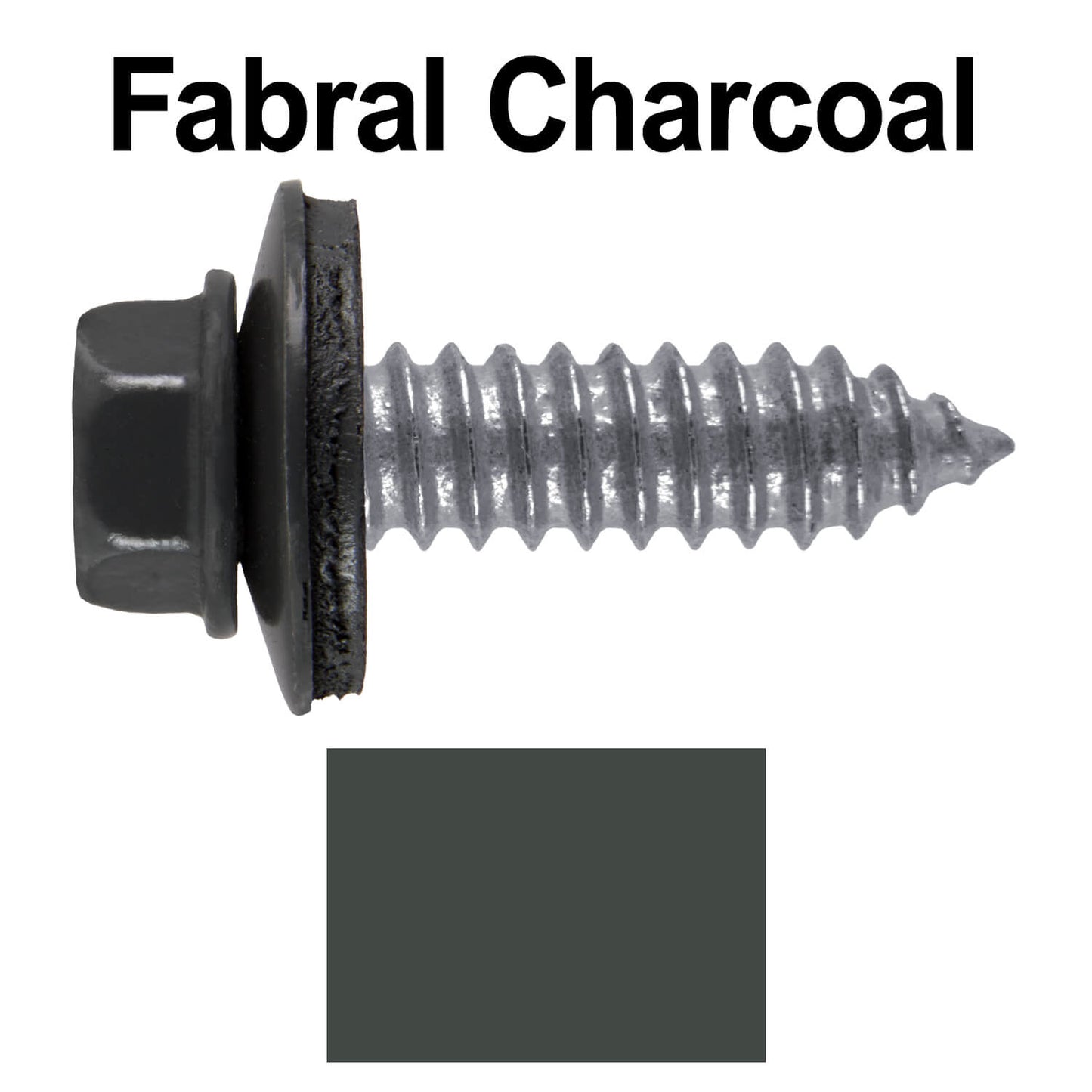 17 x 1" Metal Roofing Screws - Metal Panel to Metal Purlins and Recovery Screws - Hex Washer Head - EPDM washer.