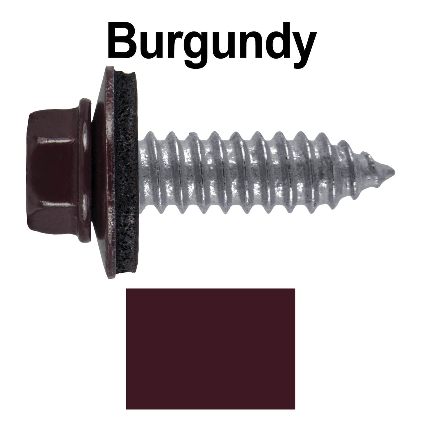 17 x 1" Metal Roofing Screws - Metal Panel to Metal Purlins and Recovery Screws - Hex Washer Head - EPDM washer.