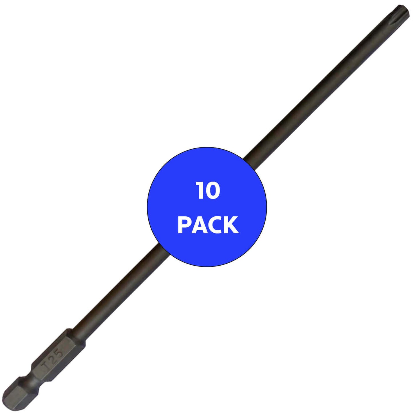 T25 (T-25) Torx/Star Driver Bit - Color Coded Torx/Star Drive Quick Change Shank Bit for Screws and Fasteners Requiring T25 (T-25) Size Bits