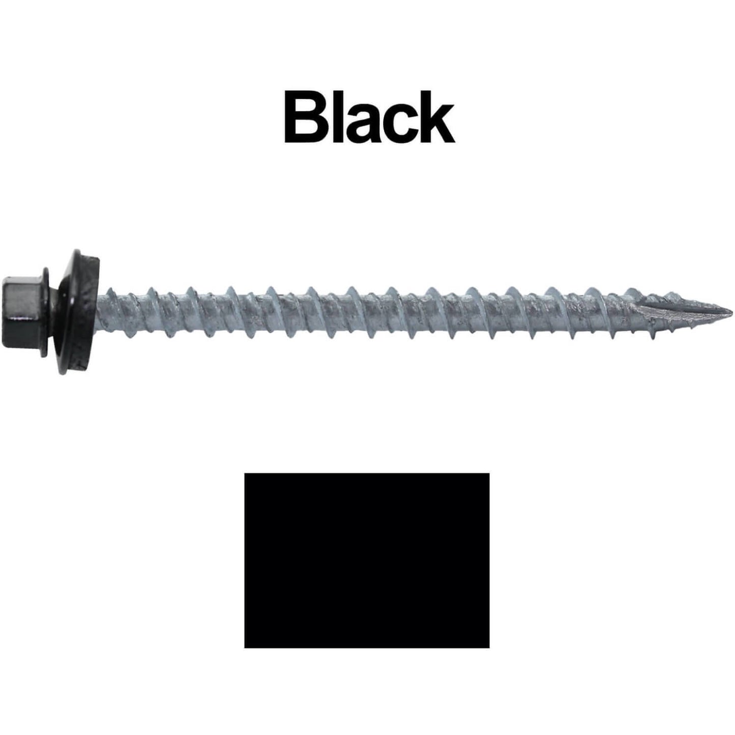 #10 x 2-1/2" Metal ROOFING SCREWS - Hex Washer Head - Self starting/self tapping - EPDM washer. Colored head.