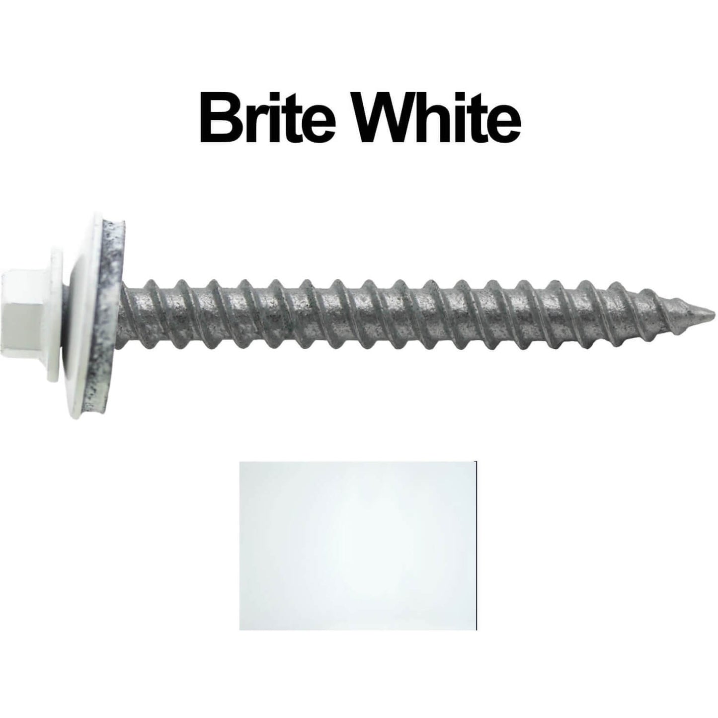 #12 x 2" RE-GRIP METAL ROOFING SCREWS - Hex Washer Head - Self starting/self tapping - EPDM washer. Colored head.