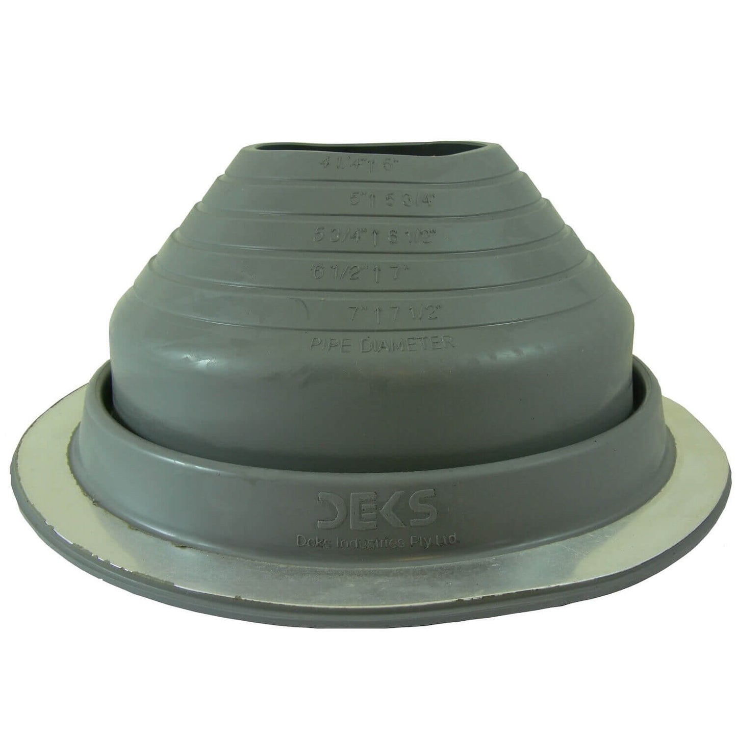 Dektite GRAY EPDM Flexible Round Pipe Flashing - Metal Roof Jack Pipe Boot - Metal Roofing Pipe Flashing