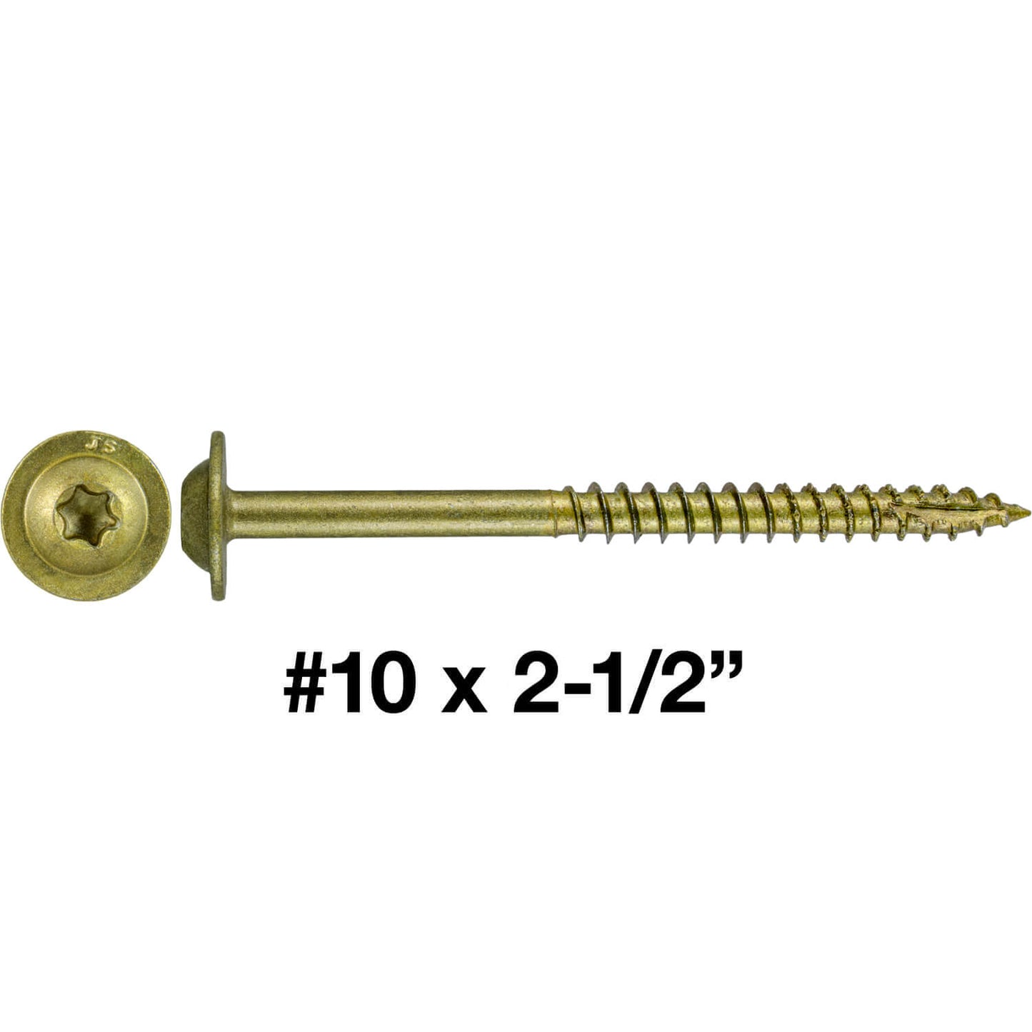 #10 Round Washer (Modified Truss) Head Screw Torx/Star Drive Head Wood Screw, Multipurpose Wood Screws for Construction, Cabinets and Furniture.