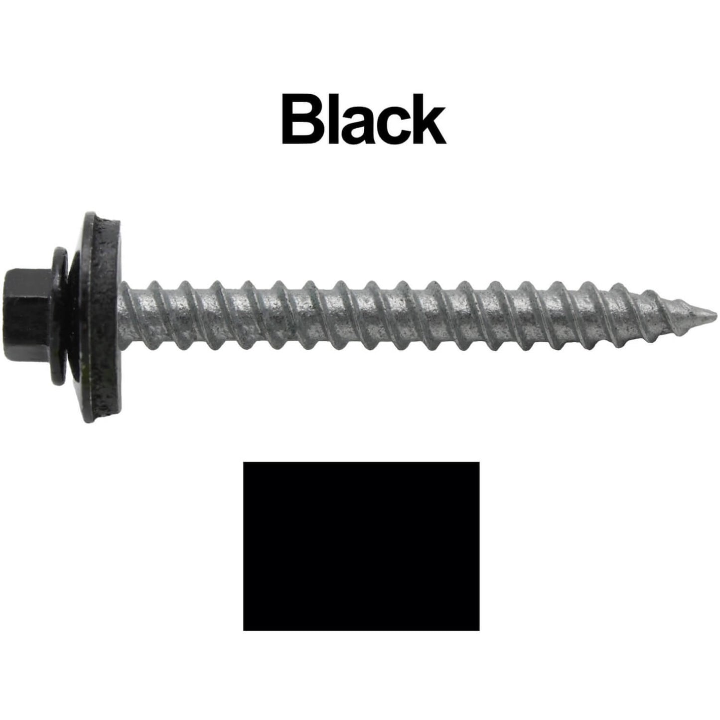 #12 x 2" RE-GRIP METAL ROOFING SCREWS - Hex Washer Head - Self starting/self tapping - EPDM washer. Colored head.