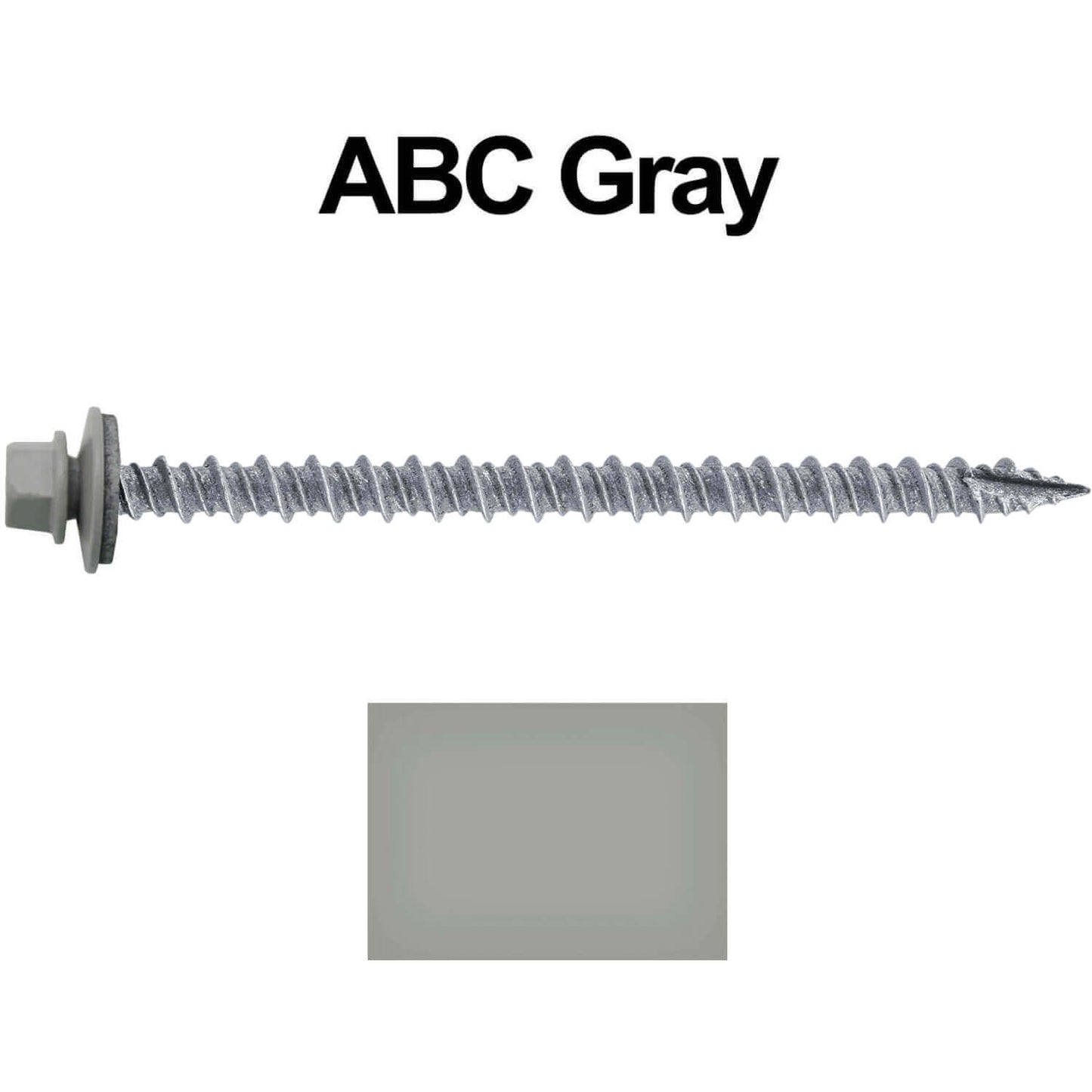 #10 x 3" Metal ROOFING SCREWS - Hex Washer Head - Self starting/self tapping - EPDM washer. Colored head.