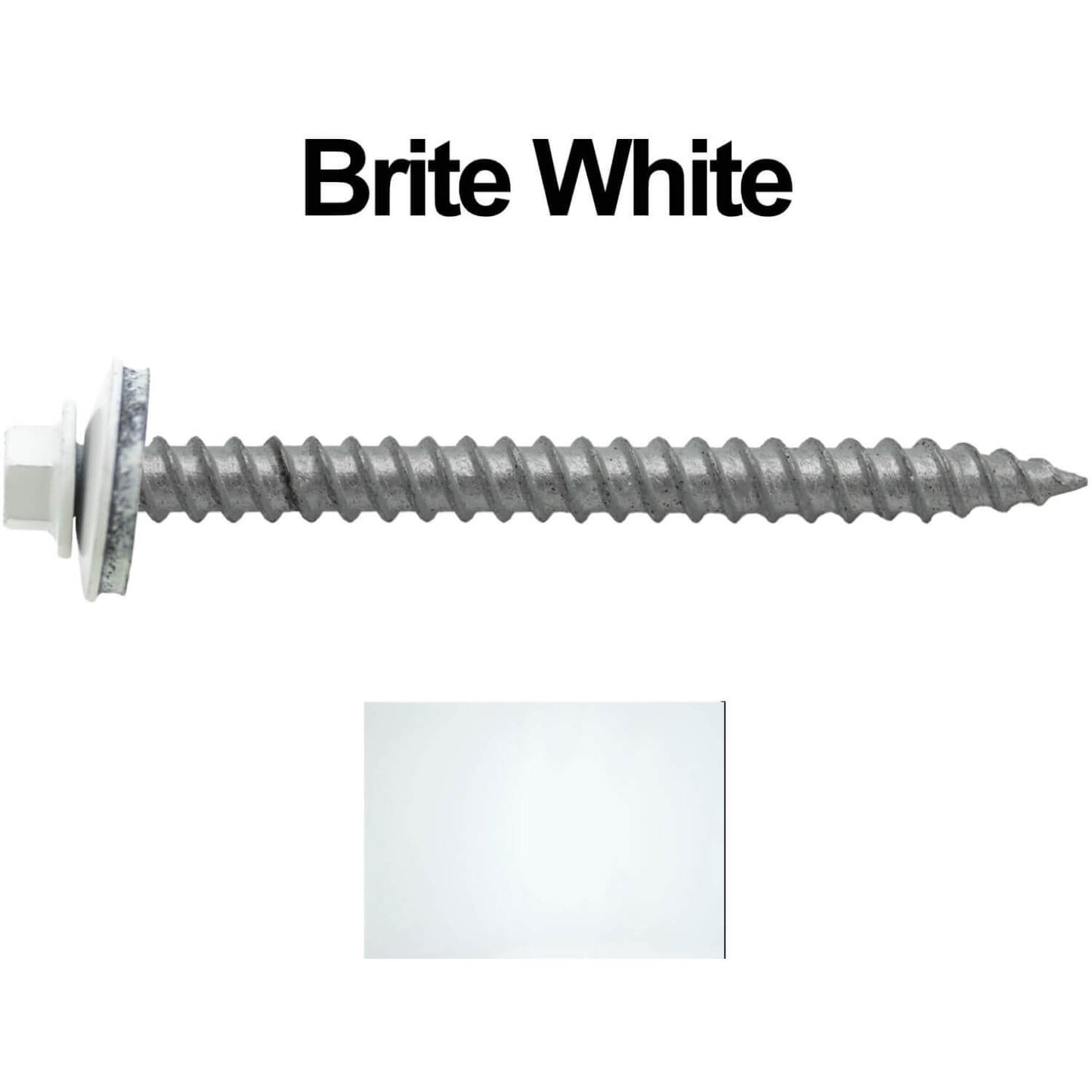 12 x 2-1/2" Metal ROOFING SCREWS - Hex Washer Head - Self starting/self tapping - EPDM washer. Colored head.