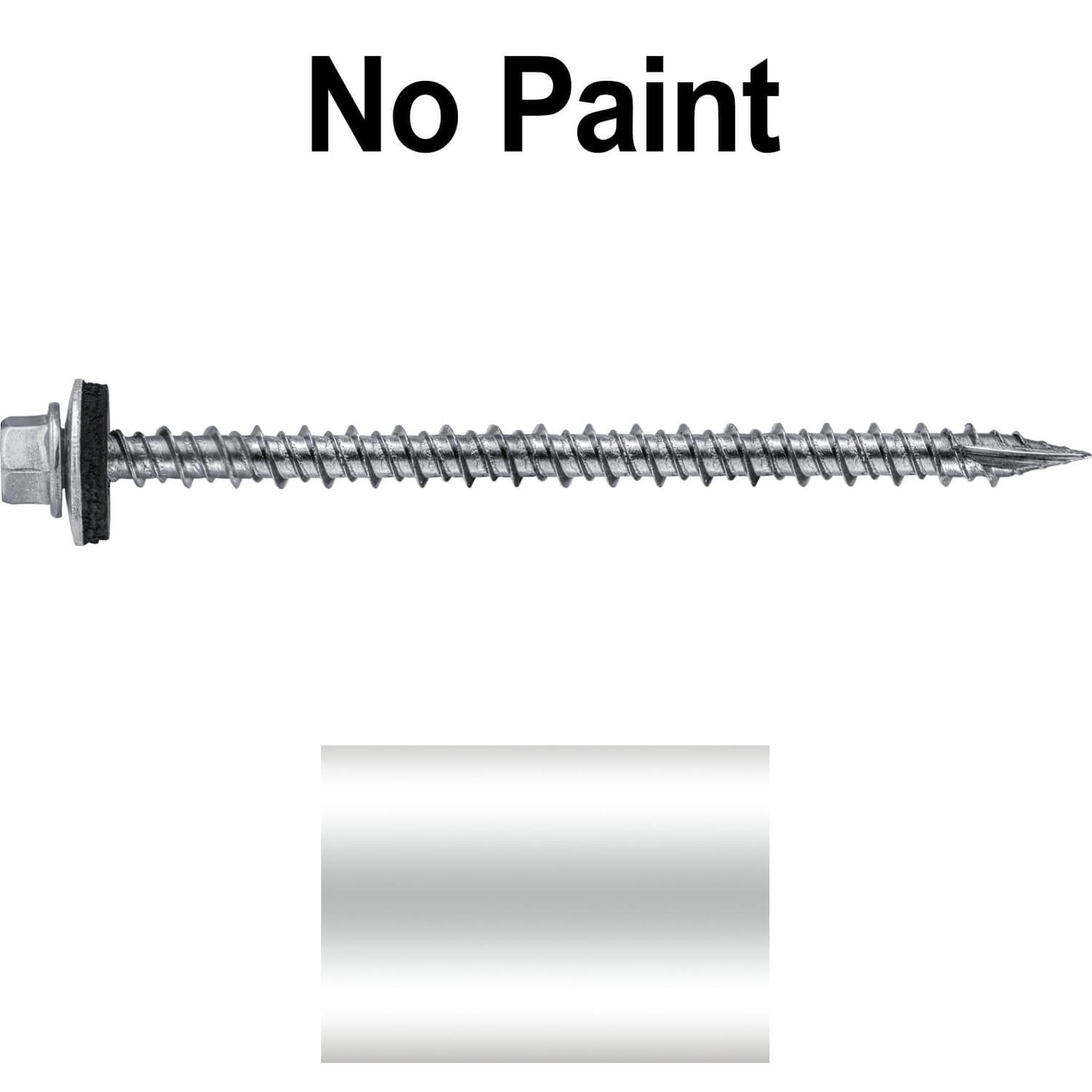 #9 x 3" Stainless Steel Metal Roofing Screws - Hex Washer Head - Self starting/self tapping - EPDM washer. Colored head.