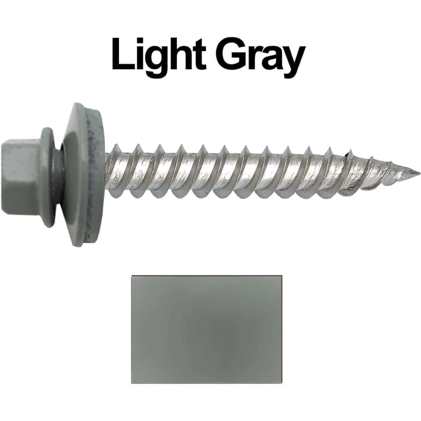 12 x 1-1/2" Stainless Steel Metal Roofing Screw - Hex Washer Head - Self starting/self tapping - EPDM washer. Colored head.