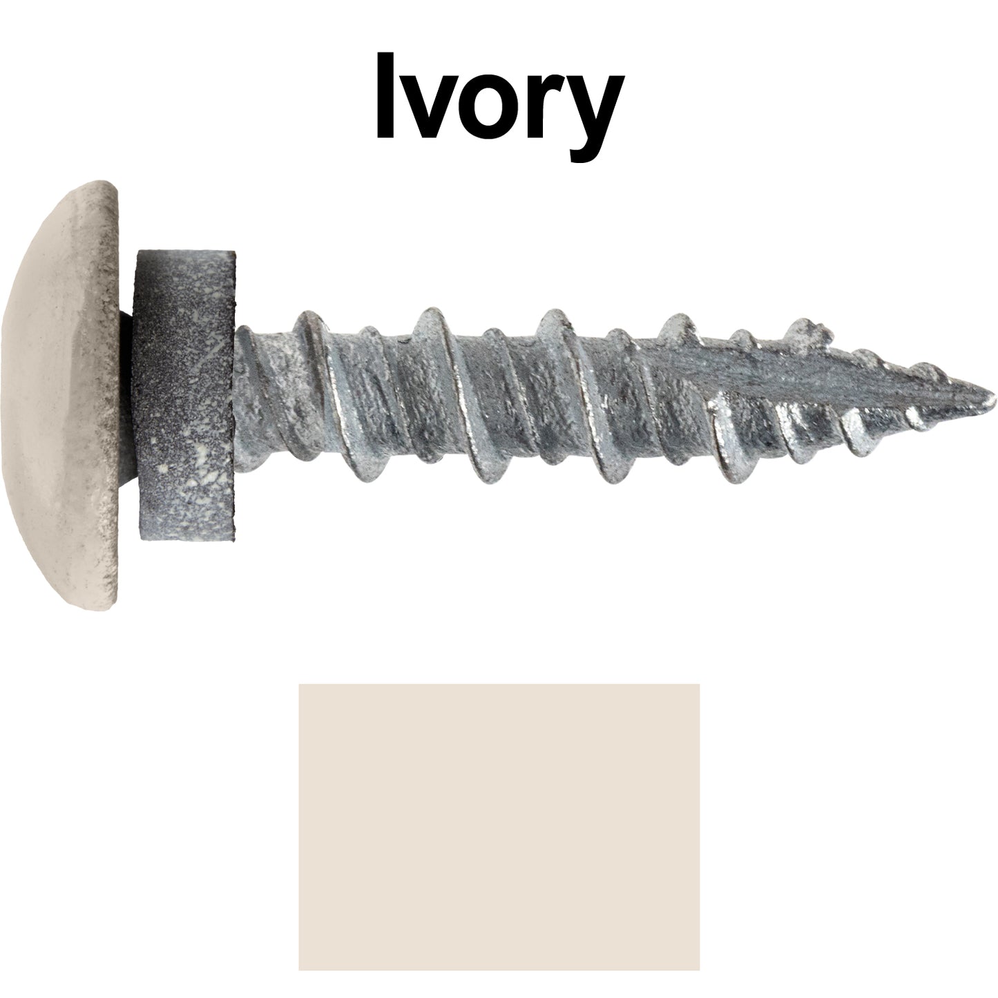 10 X 1" - LOW PROFILE Star Head Roofing Screws - HI-LO Thread - Metal To Wood - T25 Torx Drive Head - EPDM washer.