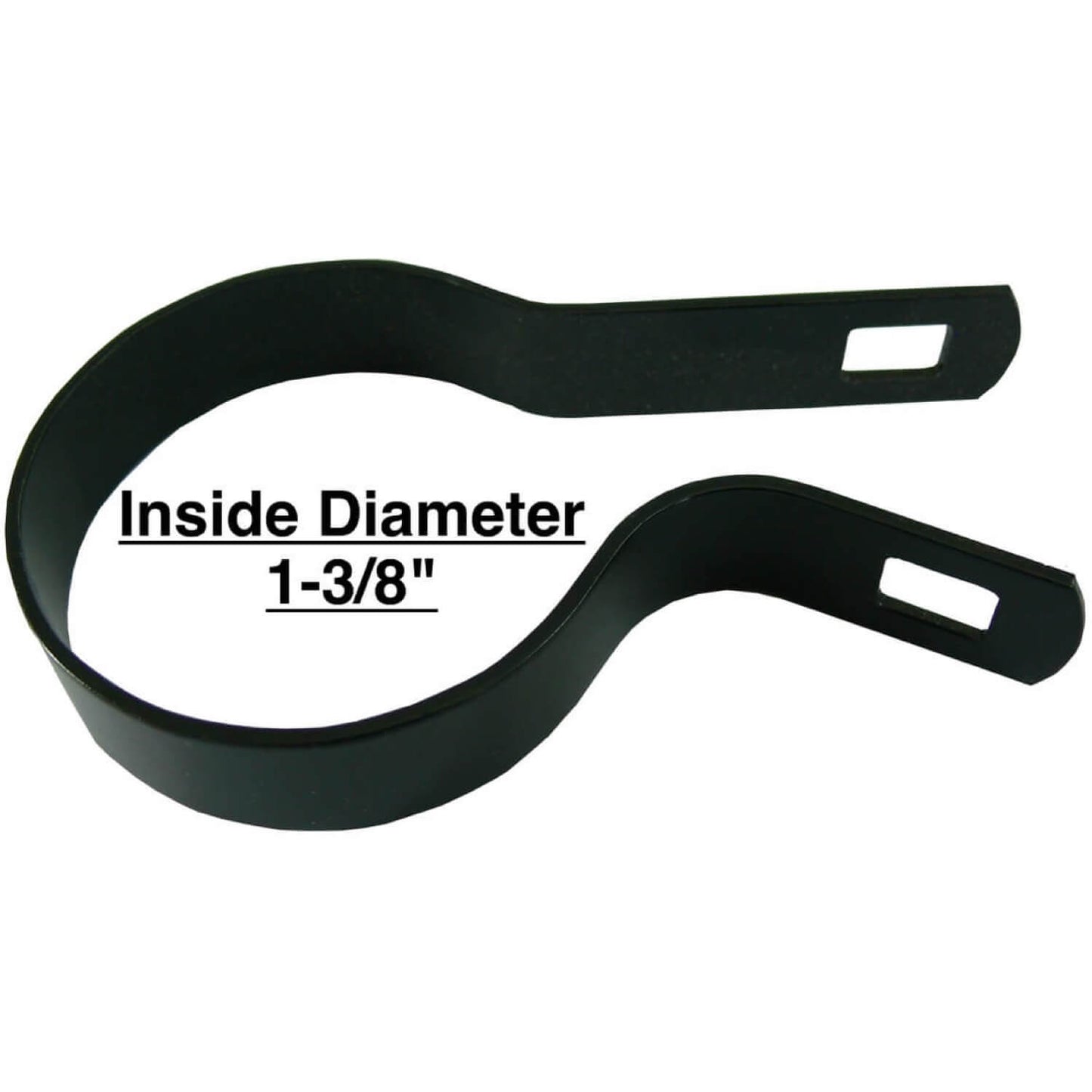 Tension Bands for Chain Link Fence - BLACK Powder Coated Chain Link Tension Band