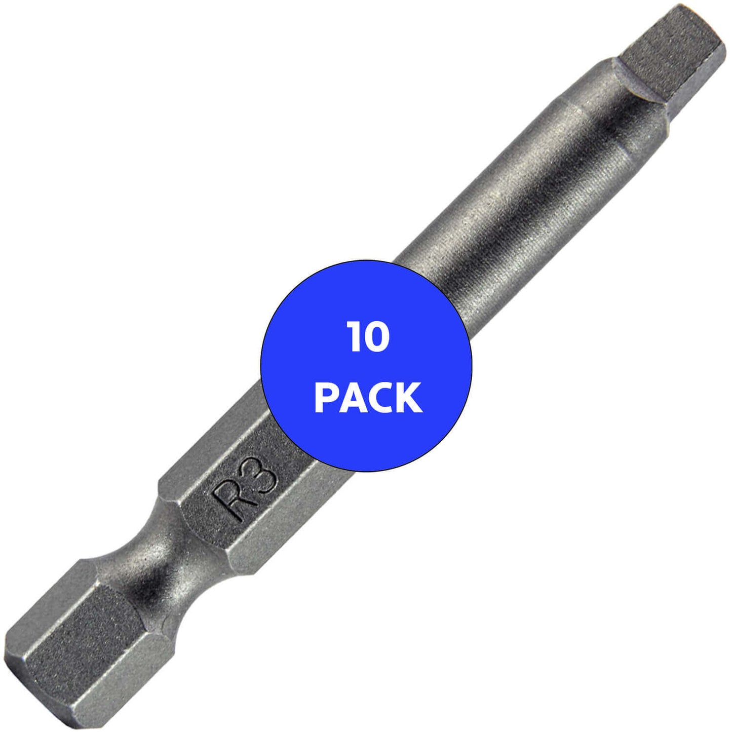 SQUARE BIT DRIVERS: 2 inch - #1, #2, #3 Robertson (R1/R2) - Quick-Change Shank